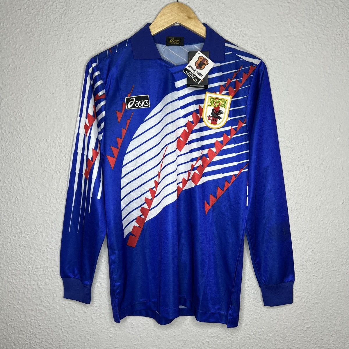 Asics Vintage Asics 1996 Japan Jersey Longsleeve Shirt Navy Print Size US M / EU 48-50 / 2 - 1 Thumbnail