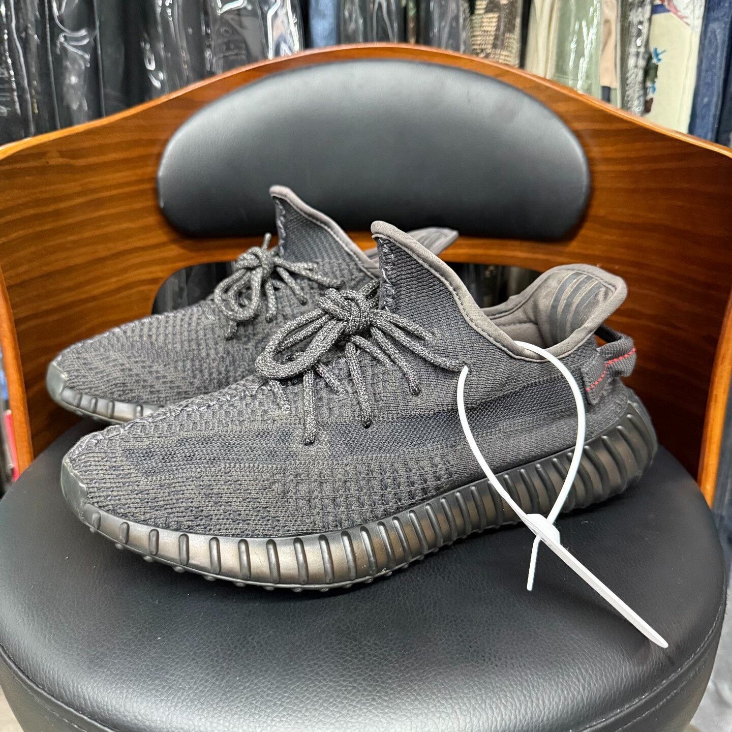 Adidas Adidas YEEZY350 Black Lowtop Sneakers 9.5 Men Size US 9.5 / EU 42-43 - 1 Thumbnail