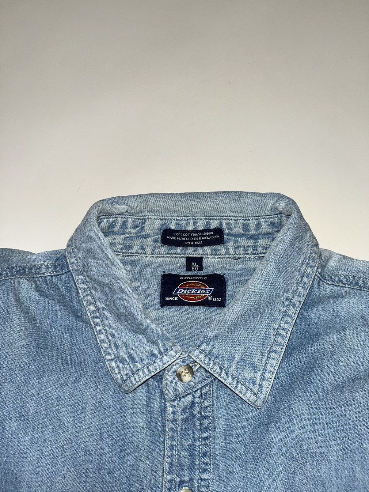 Dickies Vintage 90’s Dickies Button Up Denim Shirt Size US XL / EU 56 / 4 - 3 Thumbnail
