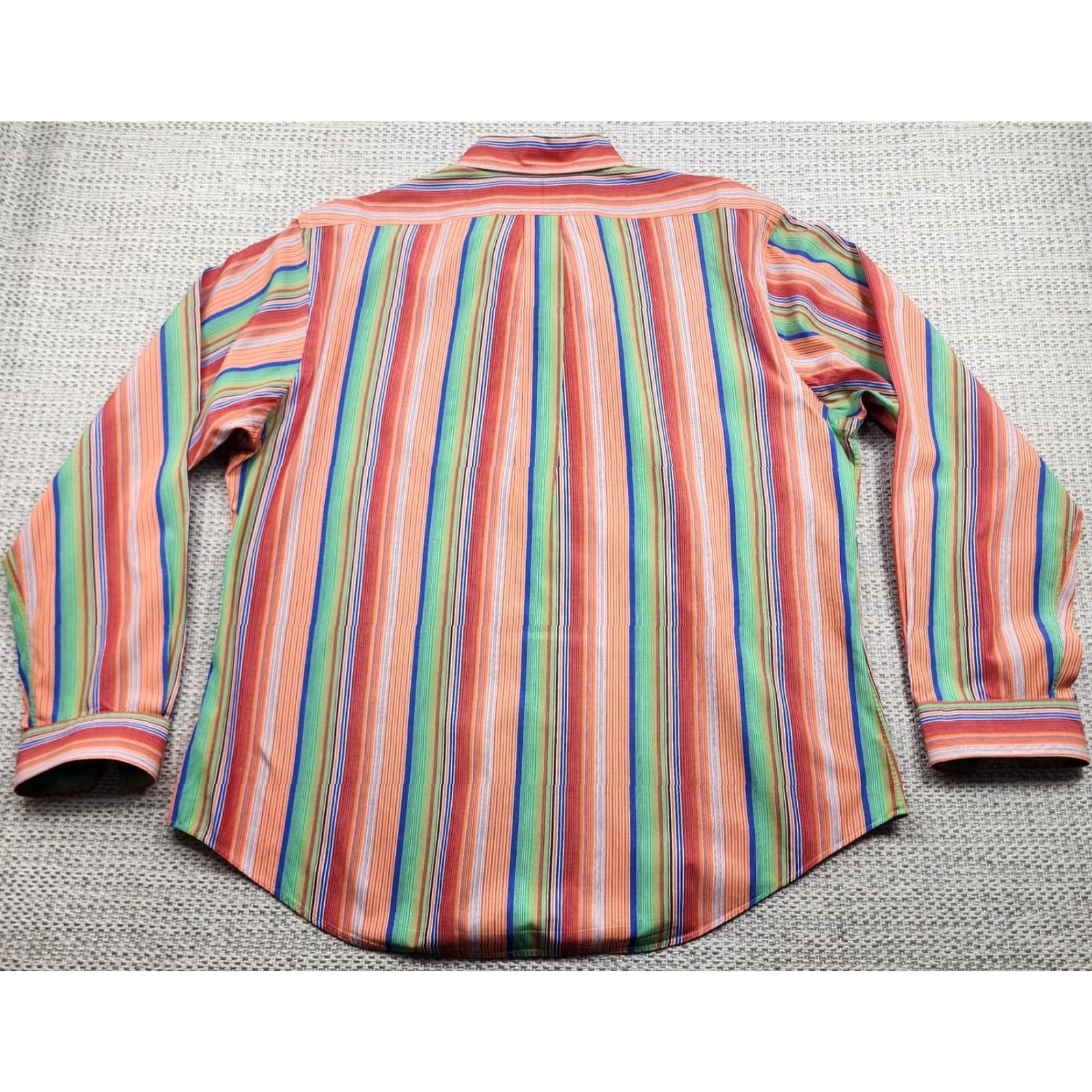 Ralph Lauren Ralph Lauren Golf Shirt Mens XL Multicolor Striped Button Down Cotton Custom Fit Size US XL / EU 56 / 4 - 6 Thumbnail