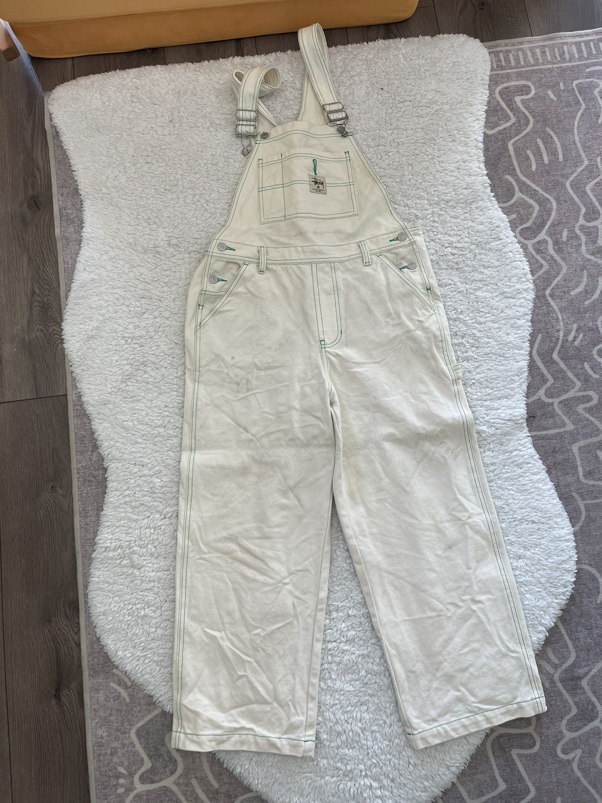 Stussy Stussy Wyatt overalls with green stitching Size 27" / US 4 / IT 40 - 3 Thumbnail