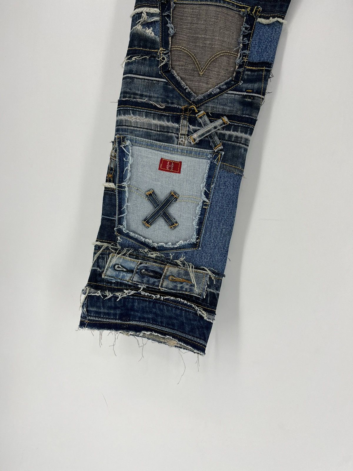 Levi's 90s Levi’s 501 Patchwork Multipocket Denim Custom Jeans USA Size US 34 / EU 50 - 16 Thumbnail