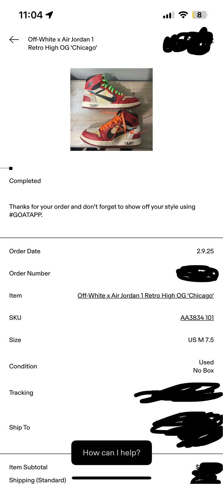 Nike × Off-White Off White Jordan 1 Chicago Size US 7.5 / EU 40-41 - 11 Thumbnail