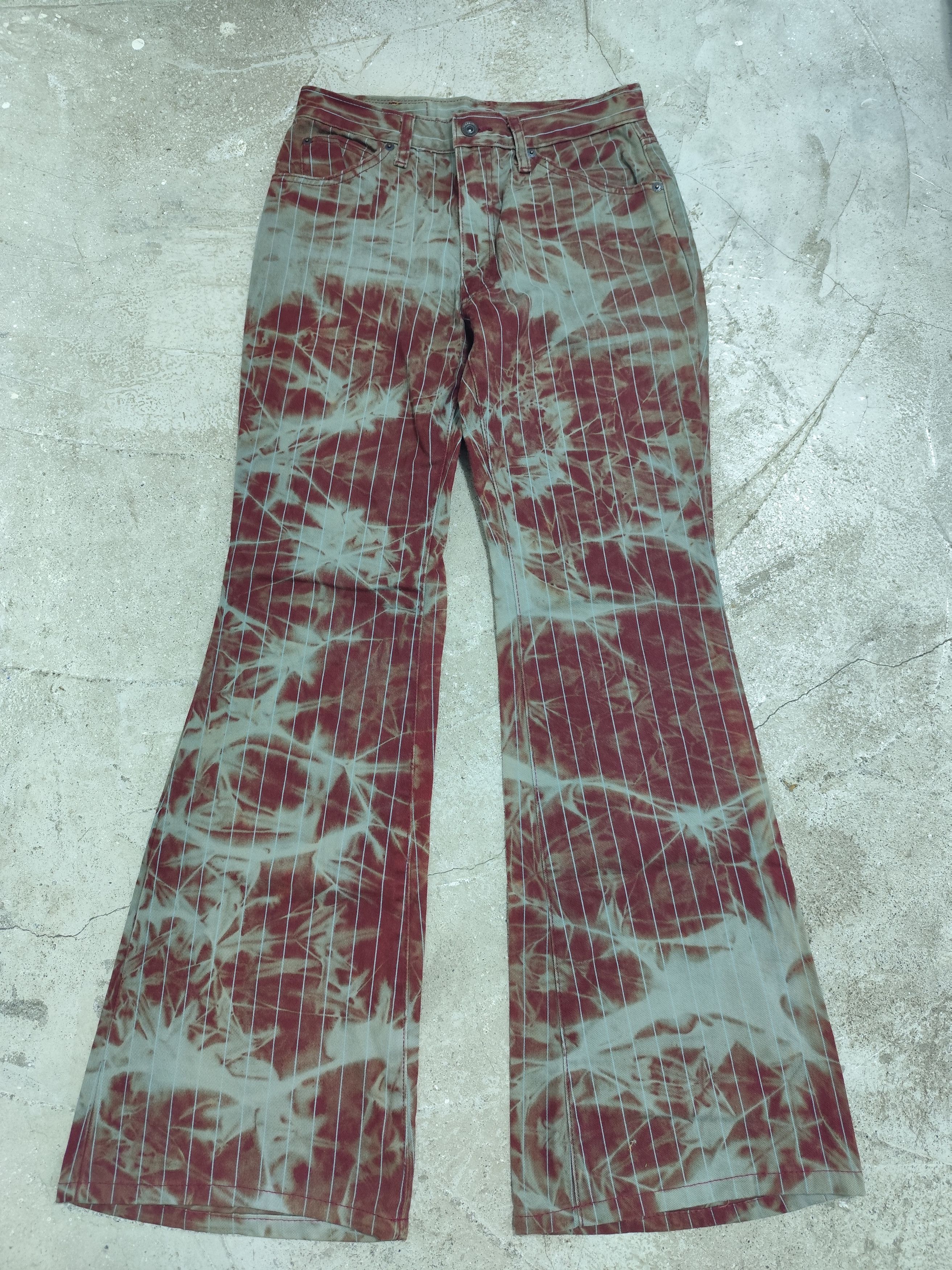 Japanese Brand Ifsixwasnine style Vintage Bison super Flared AOP washed Size US 28 / EU 44 - 2 Thumbnail