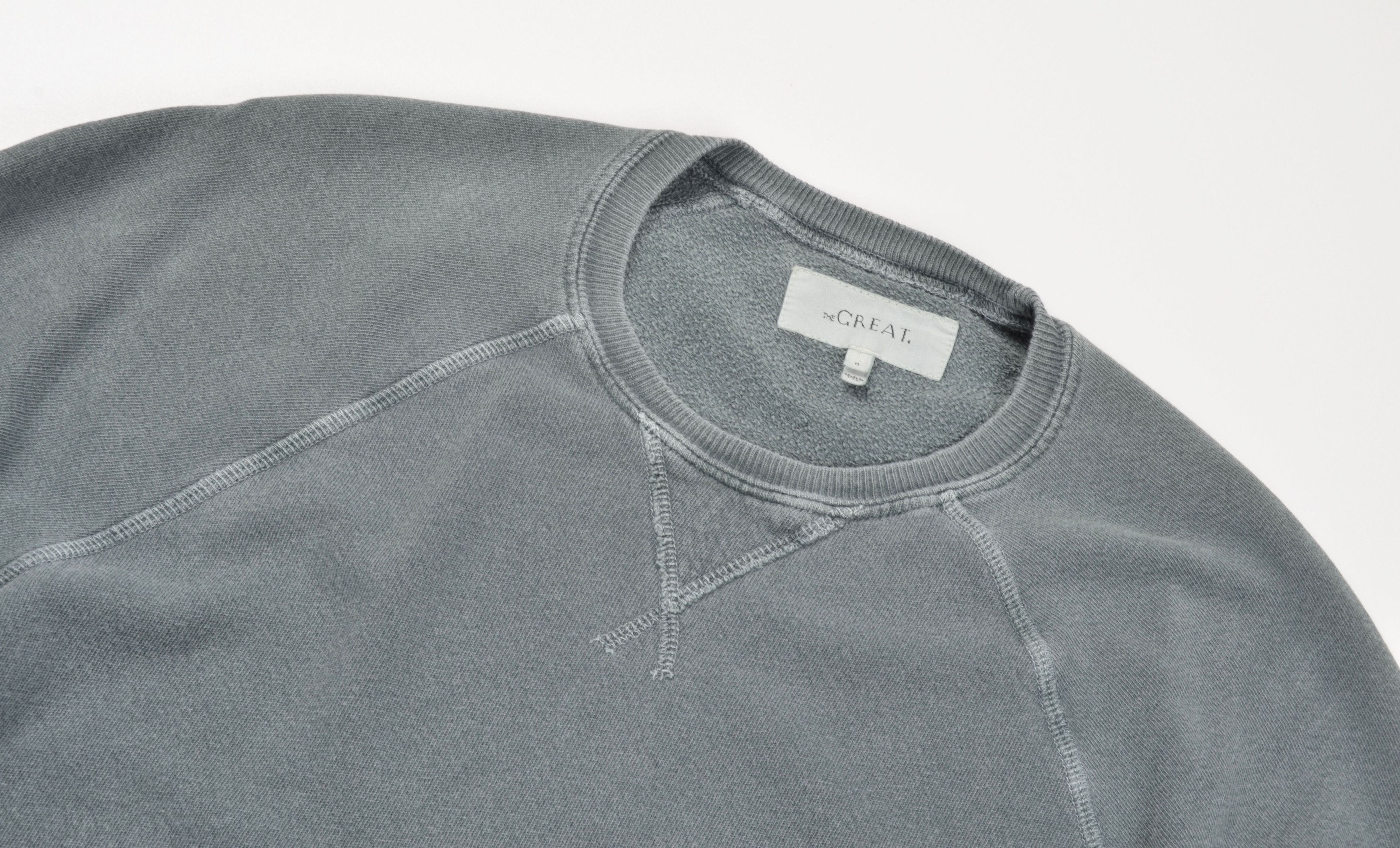 THE GREAT The Great Stonewashed Oversized Crew Neck Sweatshirt Size XS / US 0-2 / IT 36-38 - 5 Thumbnail