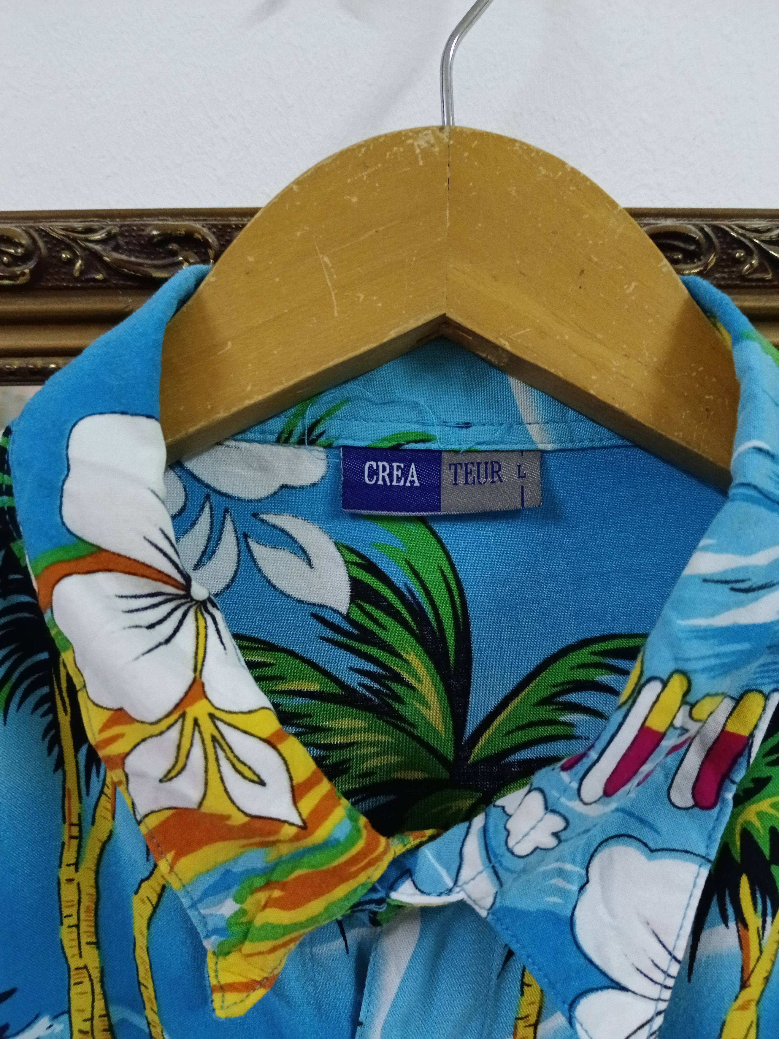 Vintage HAWAIAAN RAYON MAURITUS CREA TEUR Size US L / EU 52-54 / 3 - 6 Thumbnail