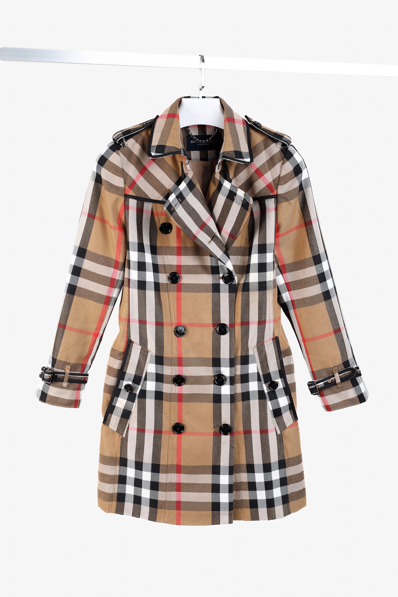 Burberry Heritage Check Brown Cotton Trench