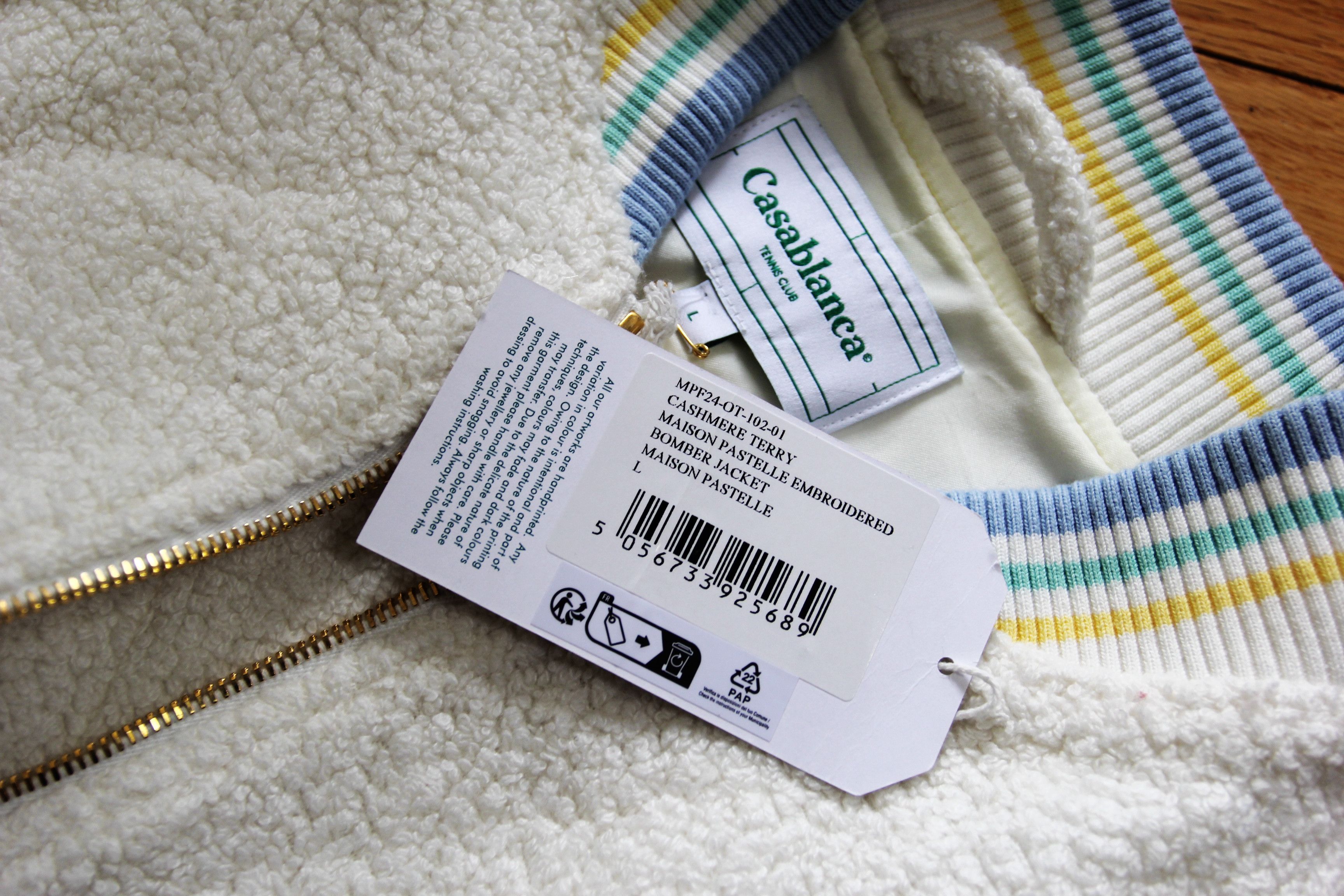 Casablanca BNWT AW24 CASABLANCA MAISON PASTELLE BOMBER JACKET L Size US L / EU 52-54 / 3 - 9 Thumbnail