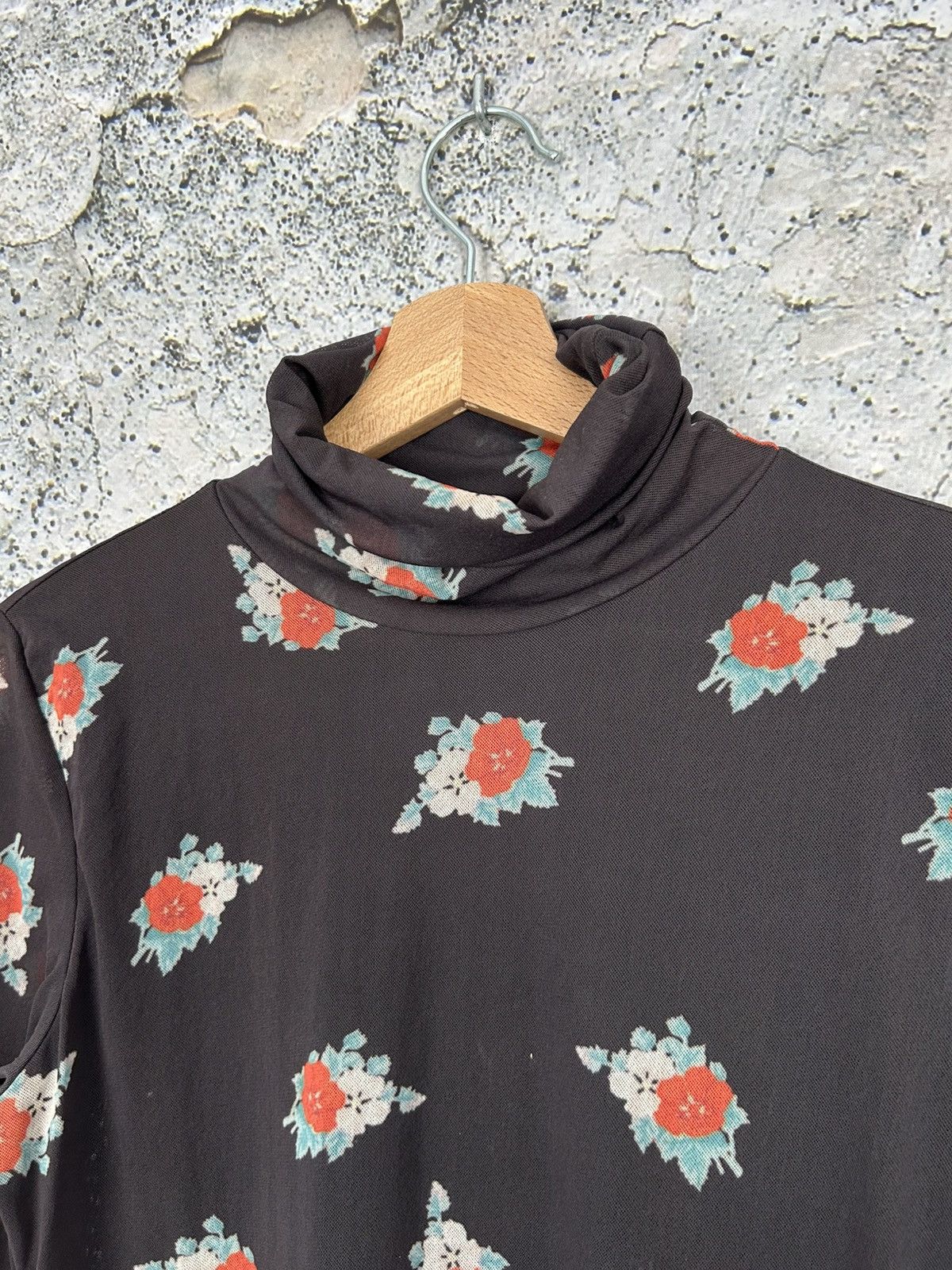 Ganni Ganni Flowers Mesch Top Avant Garde Designer Scandi Size M / US 6-8 / IT 42-44 - 3 Thumbnail