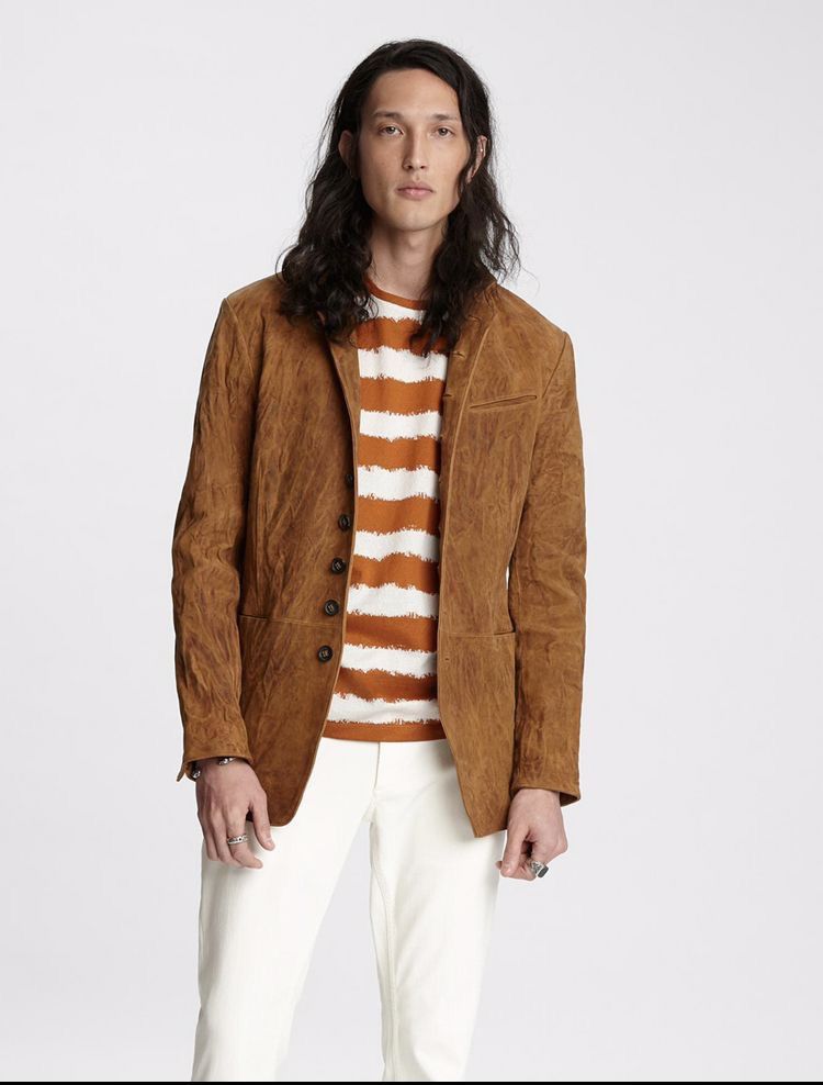 John Varvatos Woodward Multibutton Sheepskin Jacket EU 48 USA 38 Size US M / EU 48-50 / 2 - 1 Thumbnail