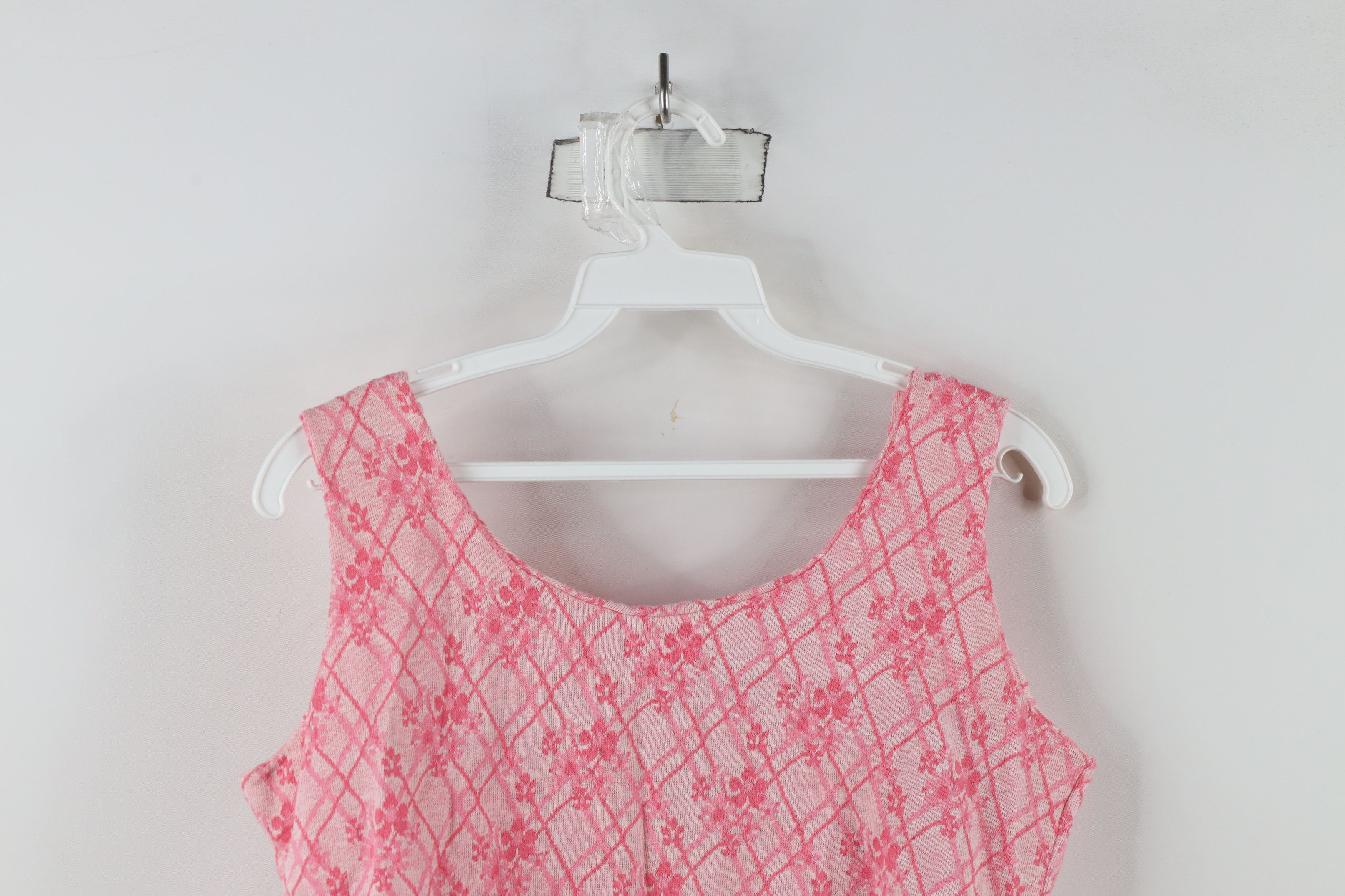 Vintage Vintage 60s Streetwear Flower Knit Tank Top T-Shirt USA Size M / US 6-8 / IT 42-44 - 10 Thumbnail