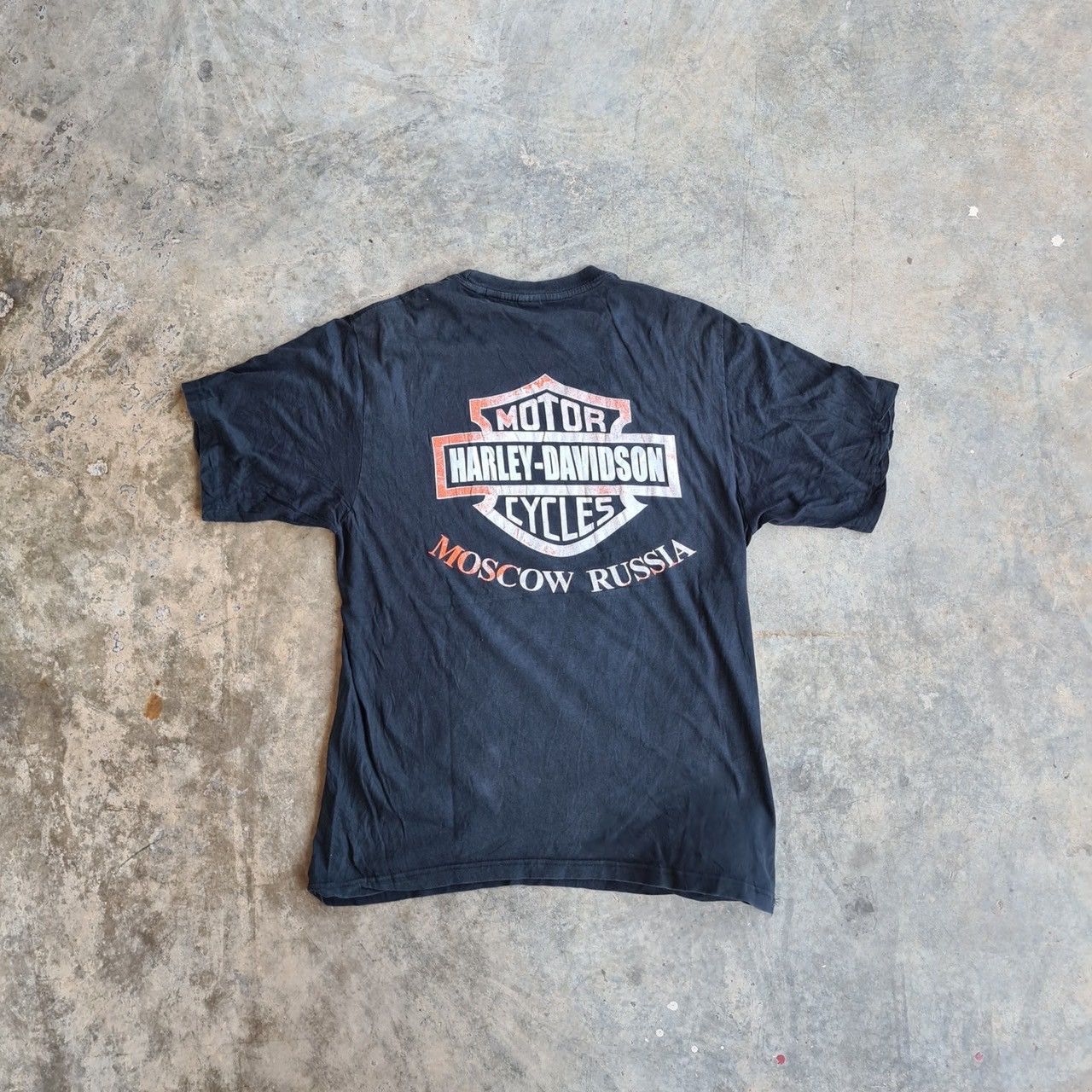 Harley Davidson × Vintage *RARE* VINTAGE 90s HARLEY DAVDISON MOSCOW RUSSIA BIKER TEAM Size US L / EU 52-54 / 3 - 4 Thumbnail