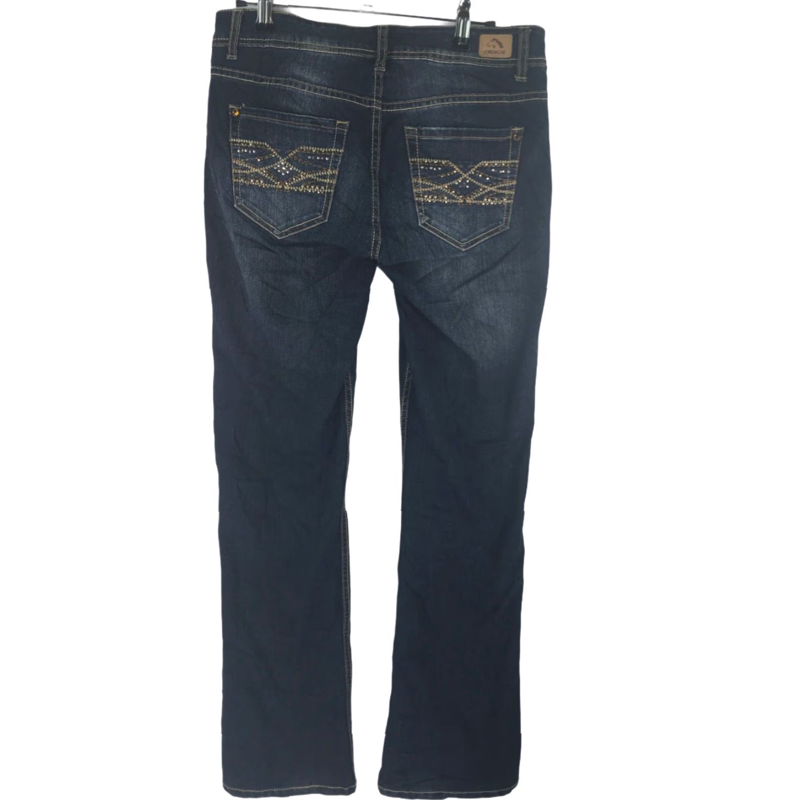 Jordache Jordache Women's Bootcut Jeans Size 4 Blue Denim Low Rise 32x32 Regular Fit Size 27" / US 4 / IT 40 - 2 Thumbnail