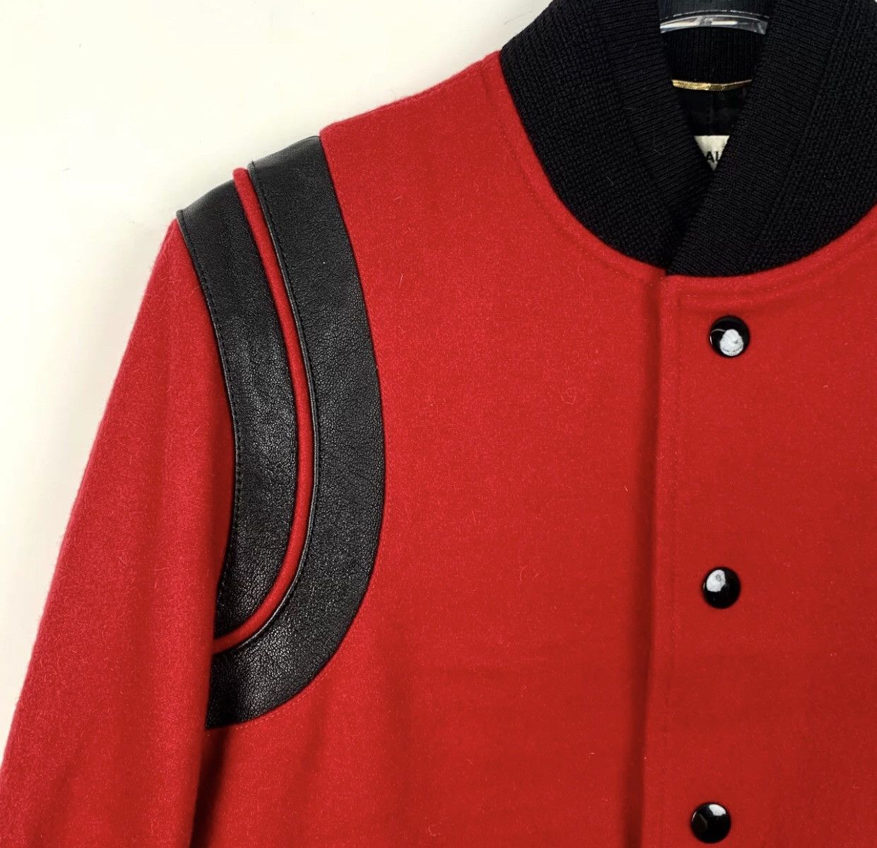 Saint Laurent Paris × Yves Saint Laurent Saint Laurent SLP wool baseball jacket with red color jacket Size US S / EU 44-46 / 1 - 3 Thumbnail