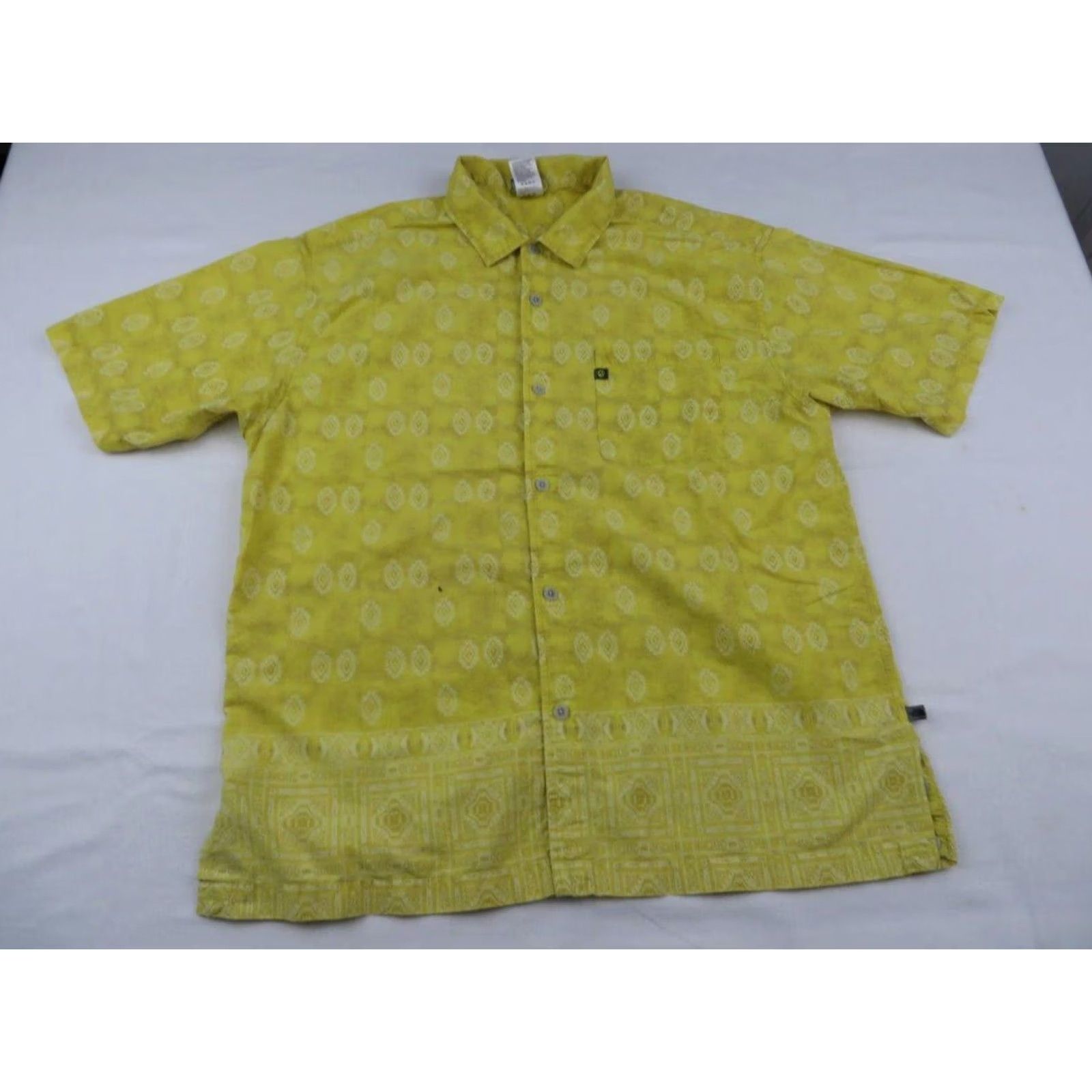 The North Face The North Face Aztec Southwestern Shirt Mens Large Yellow Geometric 90s Tribal S/S Vintage Size US L / EU 52-54 / 3 - 2 Thumbnail