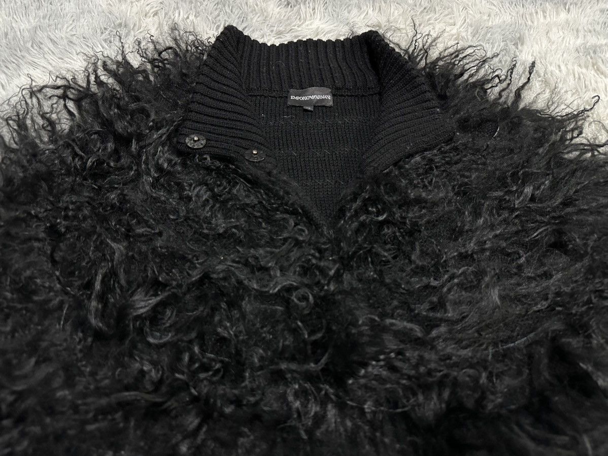 Emporio Armani 🔥Aw2010 Emporio Armani Mongolian Lamb Fur Short Sweater Size US M / EU 48-50 / 2 - 2 Thumbnail