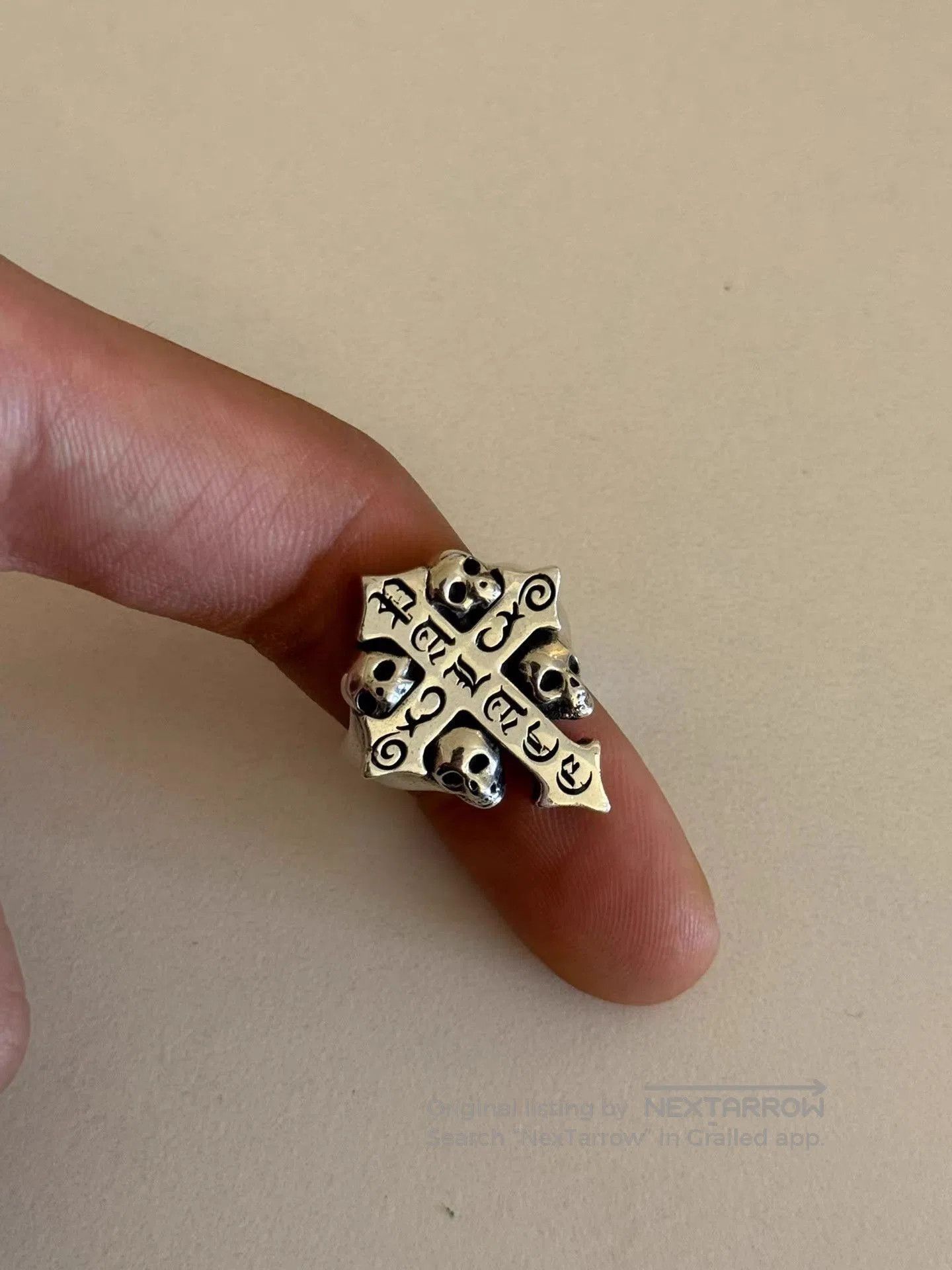The Great Frog Silver Cross Skull Statement Ring. Size ONE SIZE - 1 Thumbnail