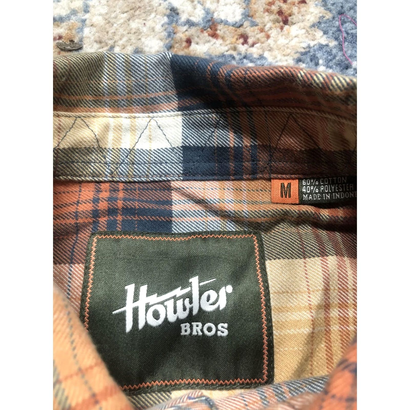 Vintage Howler Bros Shirt Mens Medium Brown Plaid Western Button Up Long Sleeve Harker Size US M / EU 48-50 / 2 - 7 Thumbnail