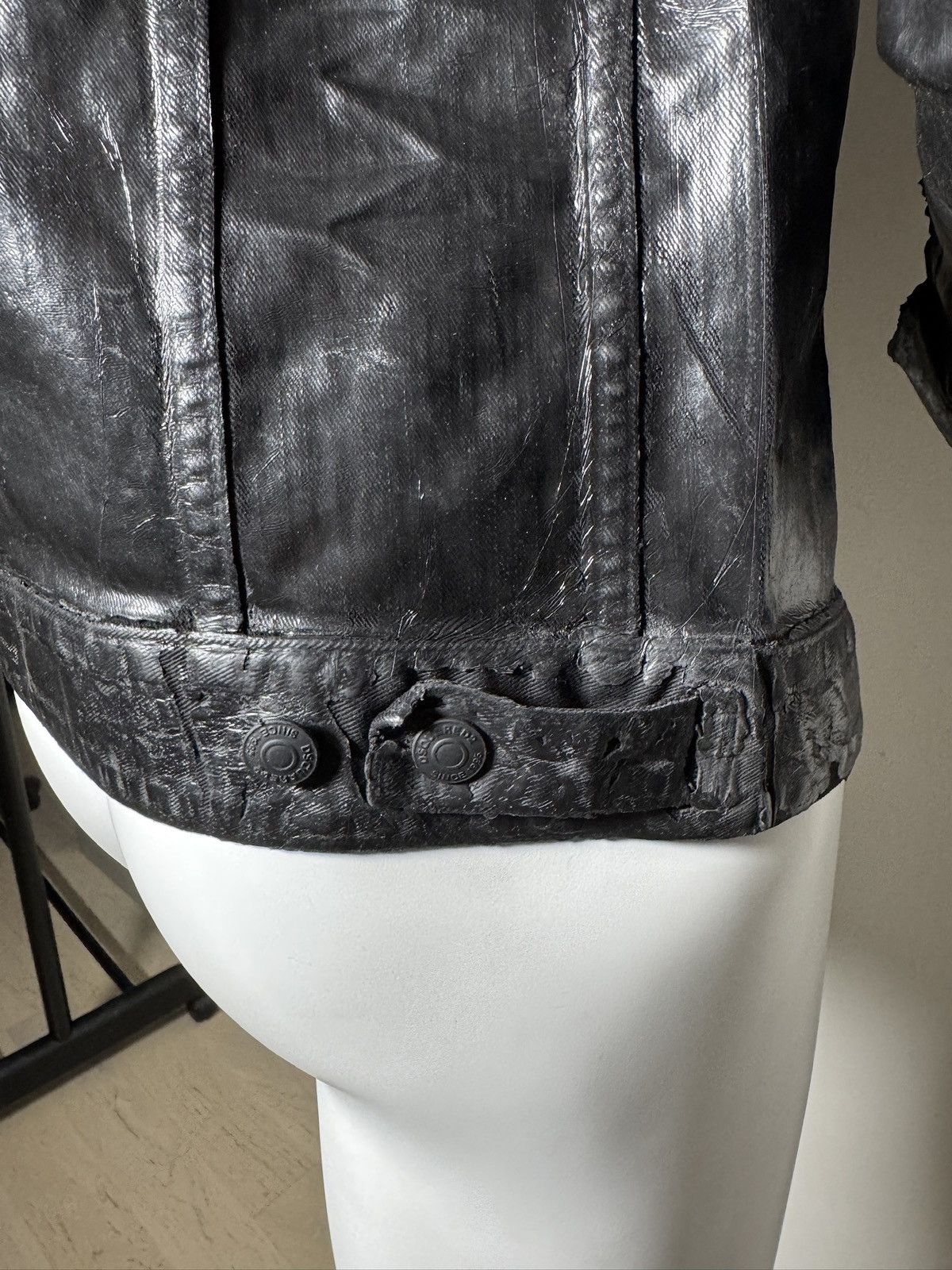 Dsquared2 Dsquared2 Coated Denim Jacket - Black Wax Finish Size US S / EU 44-46 / 1 - 6 Thumbnail