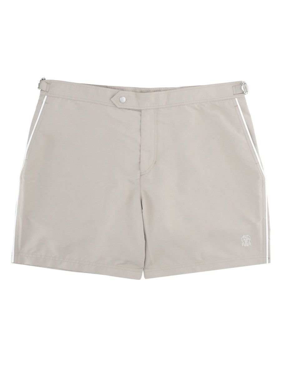 Brunello Cucinelli BRUNELLO CUCINELLI COSTUME DA BAGNO CON LOGO - BEIGE Size US 36 / EU 52 - 1 Thumbnail