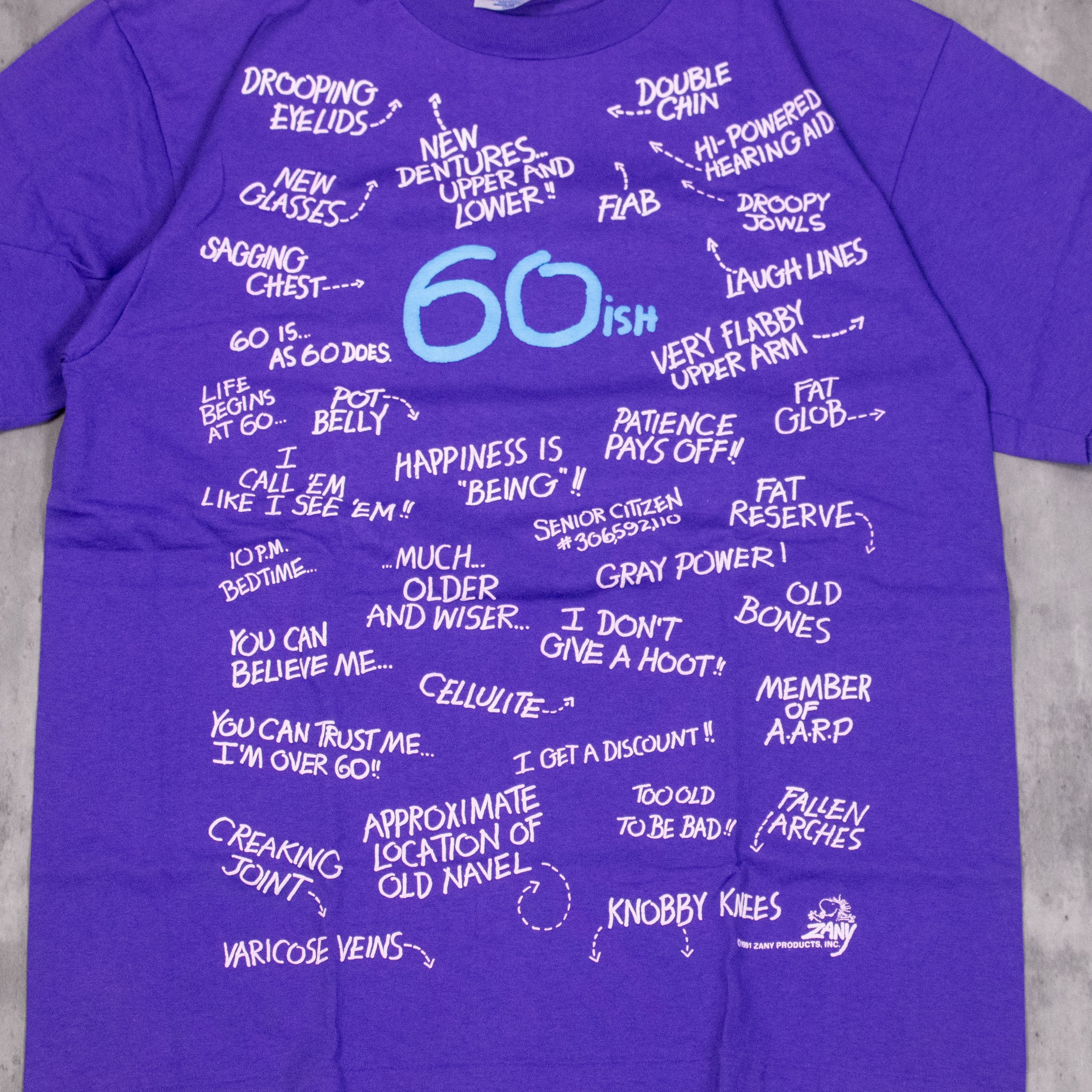 Hanes × Vintage Vintage 1991 Hanes 60 ish Single Stitch Purple Tee Size US M / EU 48-50 / 2 - 4 Thumbnail