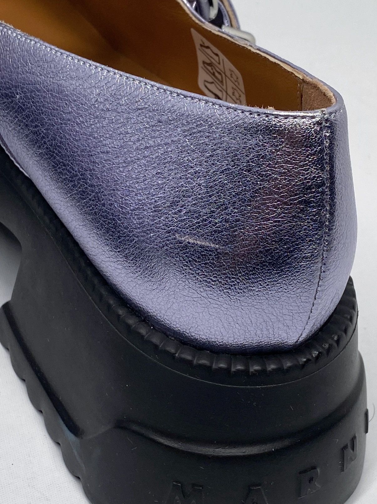 Marni Marni Blue Leather Mary Jane Platform Loafers size 39 Size US 9 / IT 39 - 11 Thumbnail