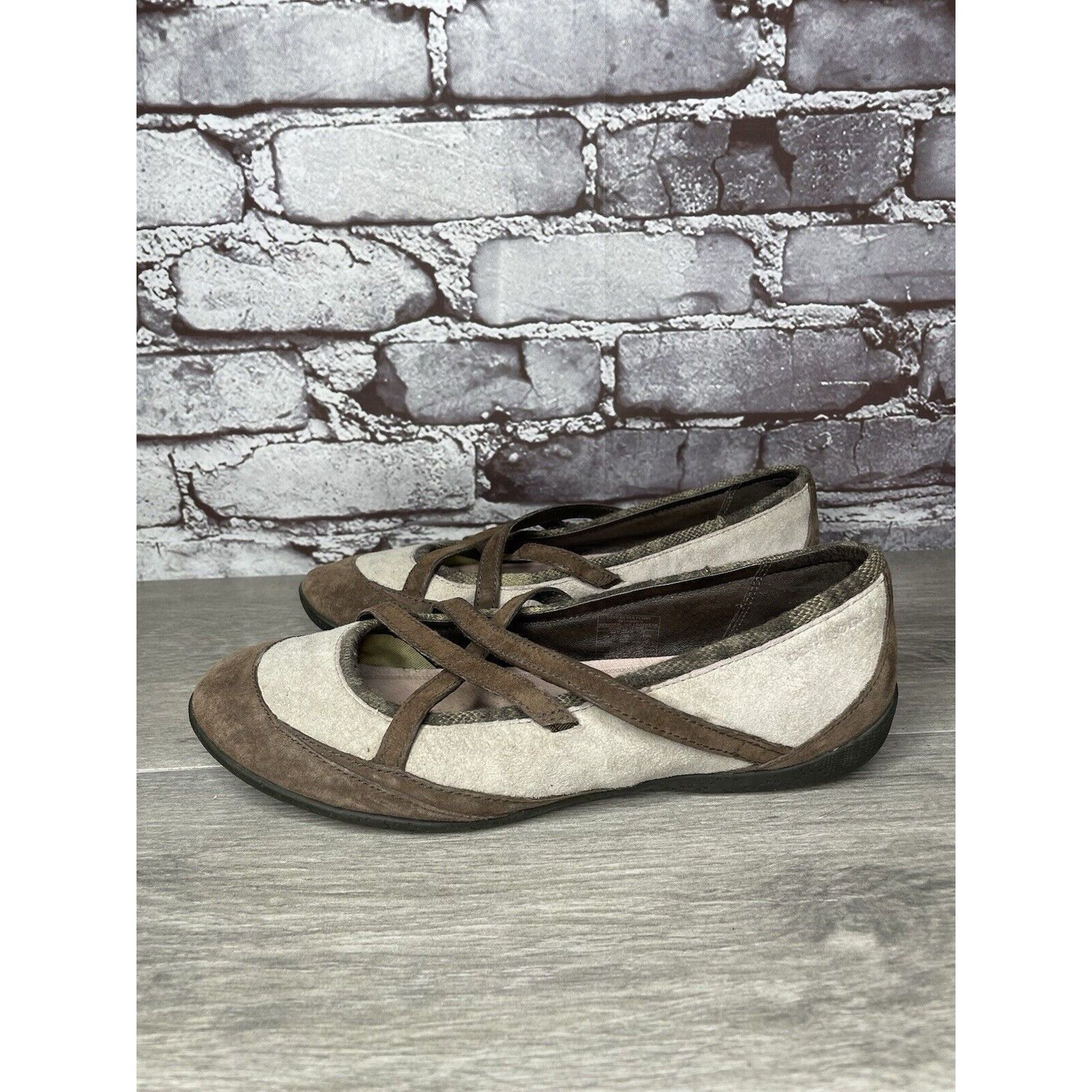 Patagonia Patagonia Beige Suede Brown Maryjane Strap Comfort Shoes Wom Size US 8 / IT 38 - 6 Thumbnail