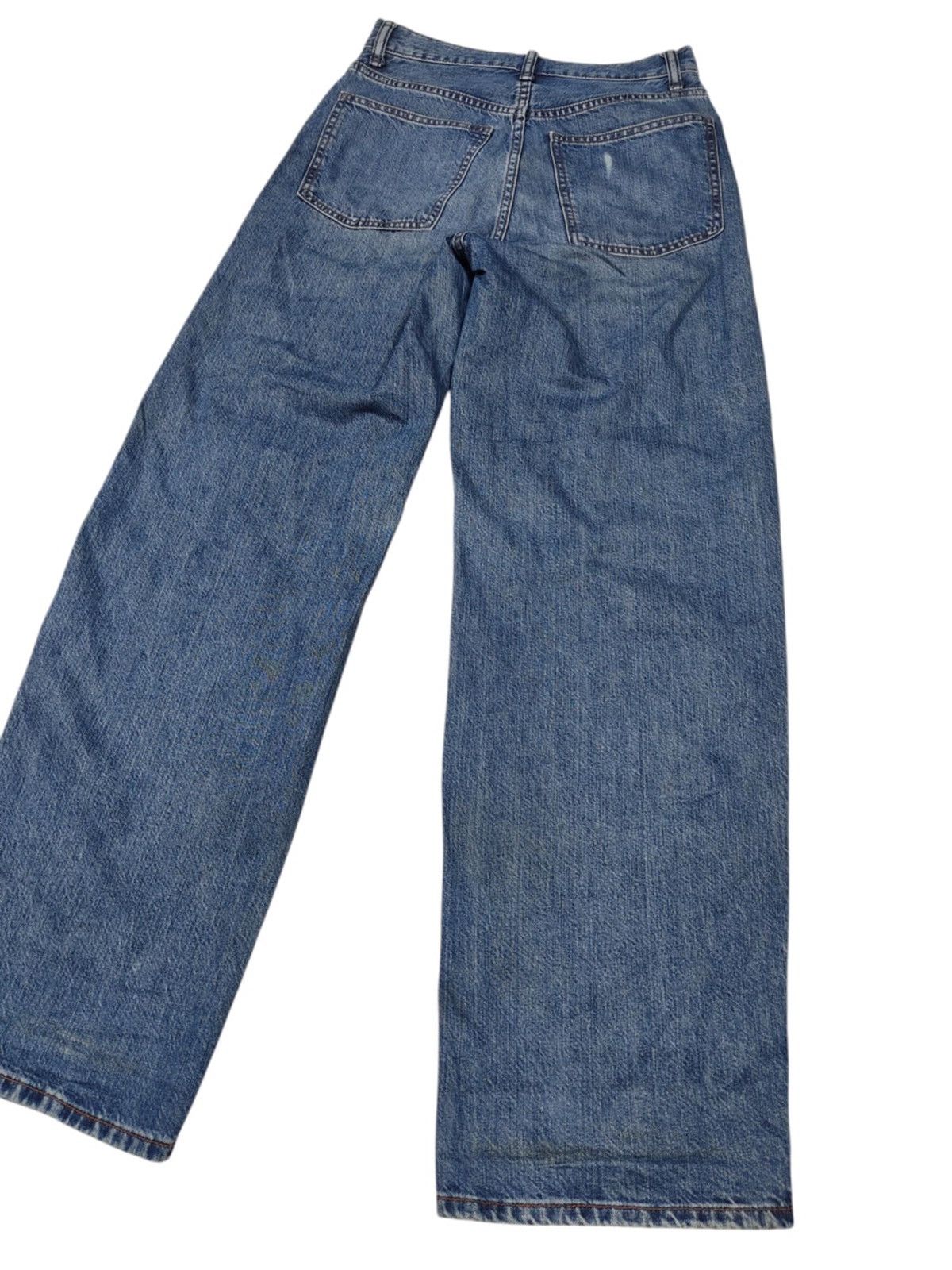 Japanese Brand × Uniqlo Uniqlo U Wide leg distressed Denim jacket Size 29" - 12 Thumbnail