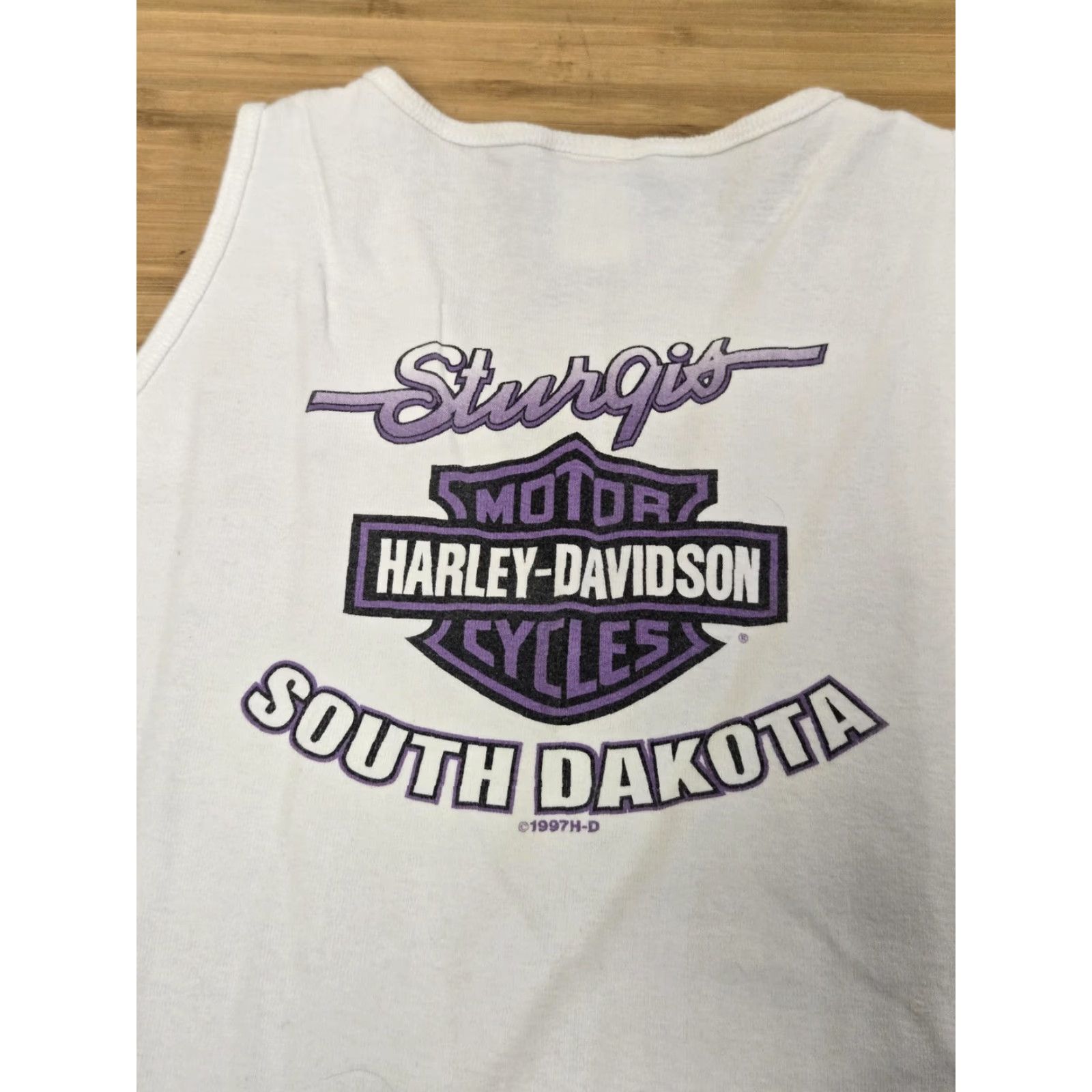 Harley Davidson VINTAGE Harley-Davidson Shirt Womens Large White Sturgis Black Hills Rally 2001 USA Size L / US 10 / IT 46 - 5 Thumbnail