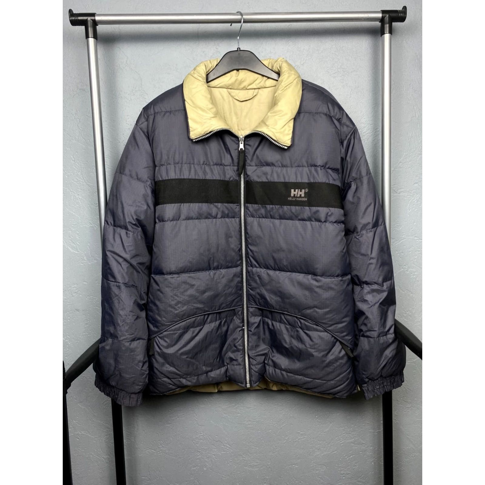 Helly Hansen VINTAGE Helly Hansen Down Puffer Reversible Jacket Mens L Gray"} Size US L / EU 52-54 / 3 - 2 Thumbnail