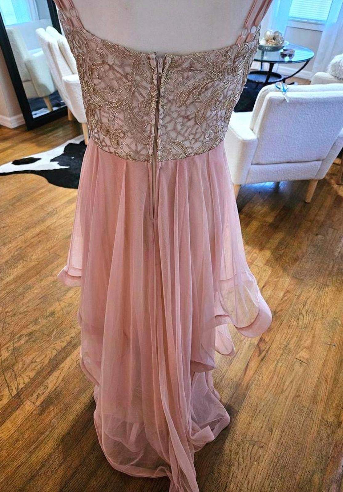 Designer Speechless Blush Pink and Gold SequinsEvening Gown Size M / US 6-8 / IT 42-44 - 2 Thumbnail
