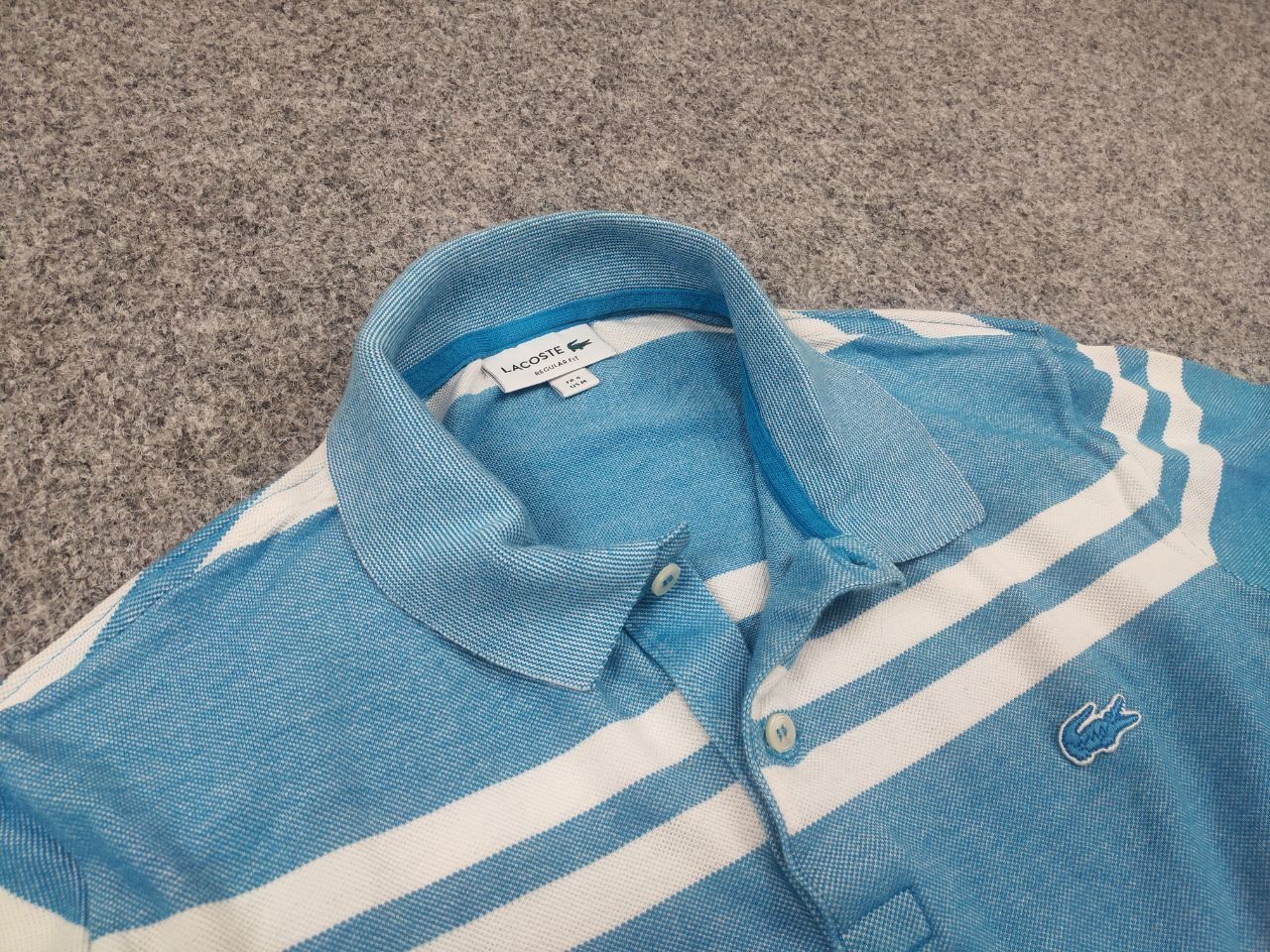 Lacoste Lacoste Regular Fit striped blue polo shirt Vintage Tee Size US M / EU 48-50 / 2 - 5 Thumbnail