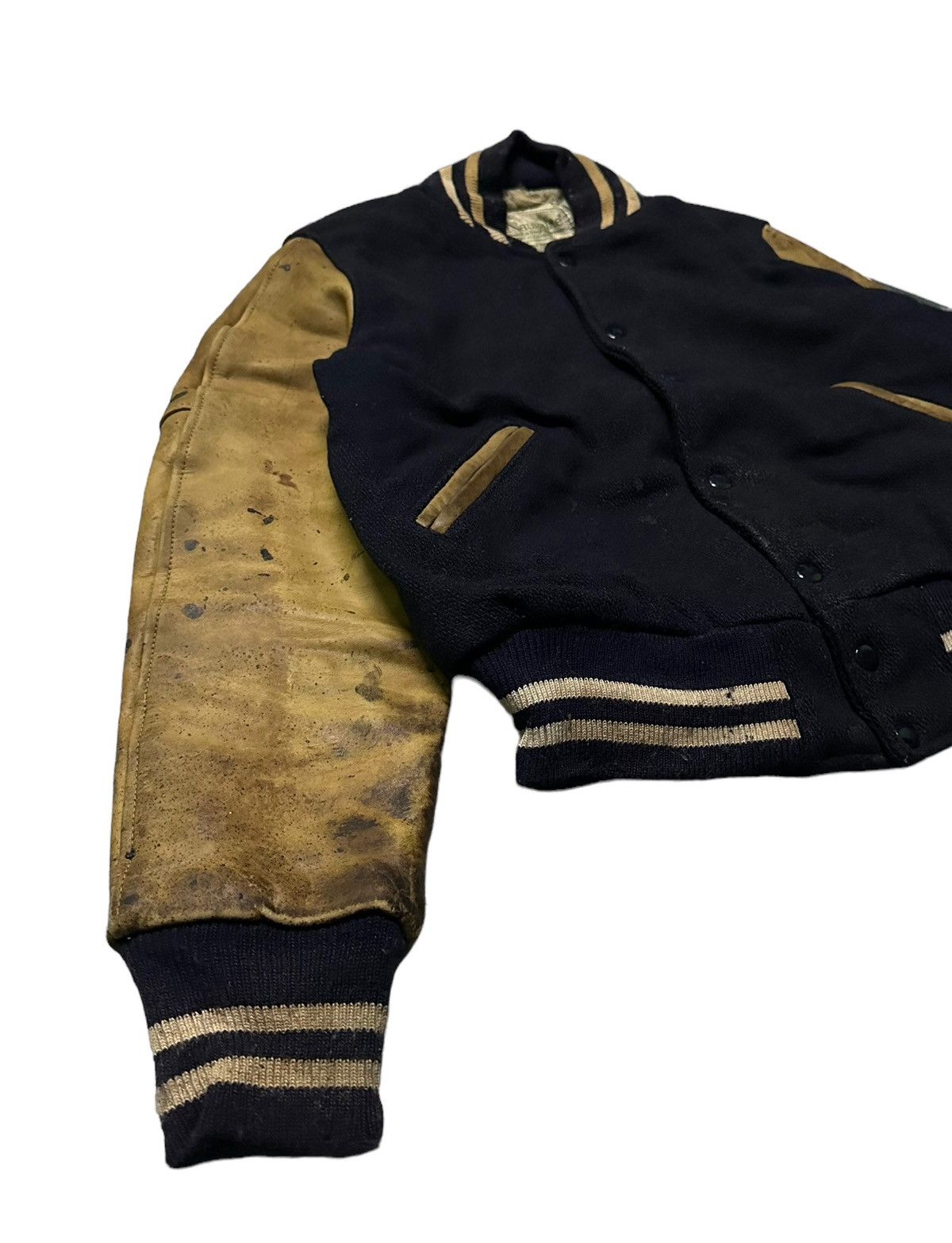 Vintage Vintage 80s Naugalite thrased varsity jacket Size US S / EU 44-46 / 1 - 3 Thumbnail