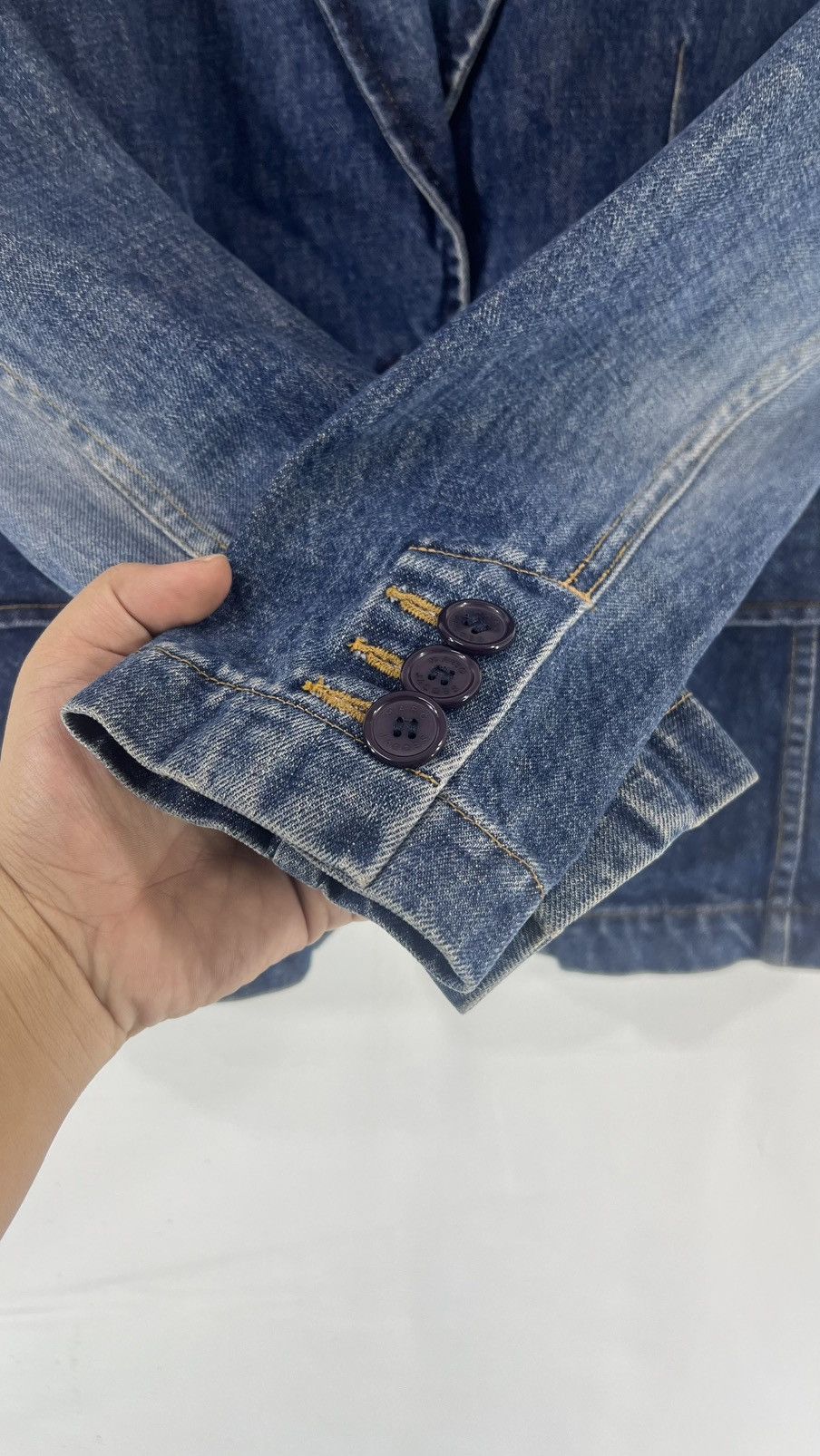 Marc Jacobs Marc Jacobs Luxury Denim Blazer Size S / US 4 / IT 40 - 10 Thumbnail