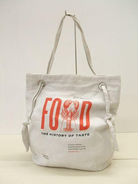 Tote Bag History of Taste Printed Shoulder Bag Gray
