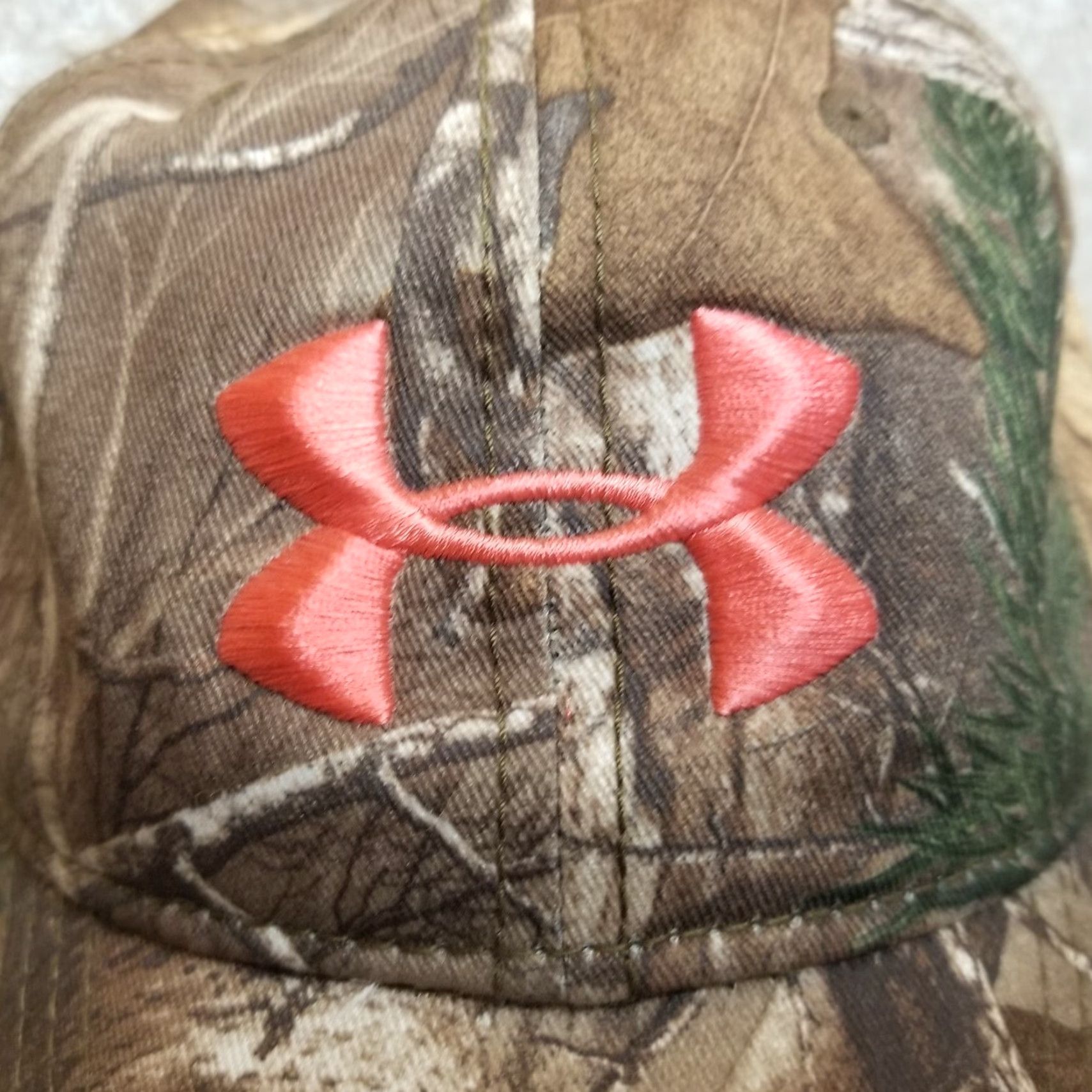 Under Armour Under Armour Camo Cap Hat Womens Brown Pink Logo Snap back Adjustable Hunting Cap Size ONE SIZE - 6 Thumbnail