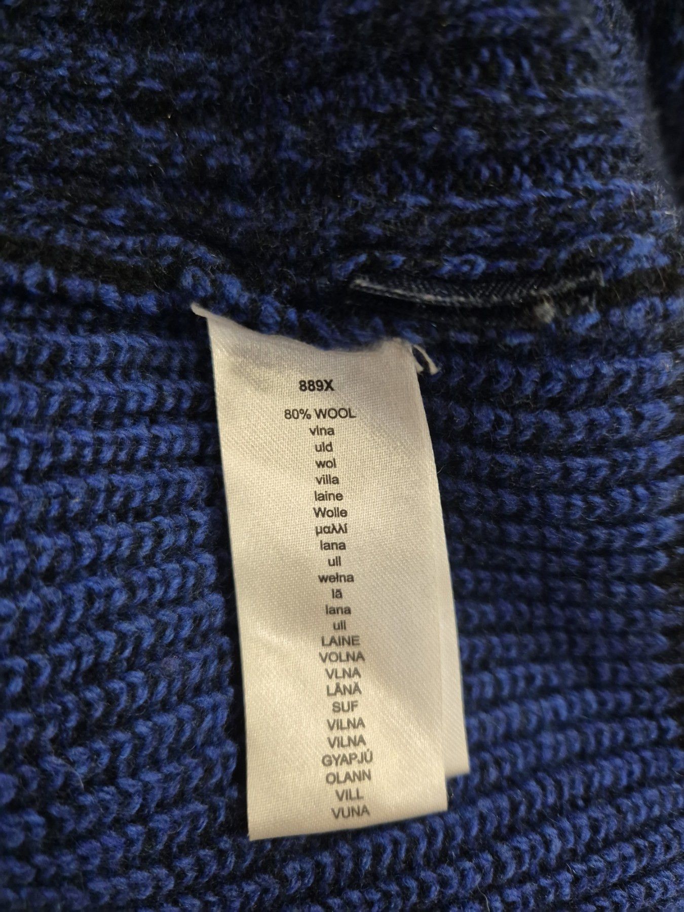 Paul Smith PS Paul Smith Wool Men's Navy Blue Quarter-Zip Knit Sweater Size US L / EU 52-54 / 3 - 11 Thumbnail
