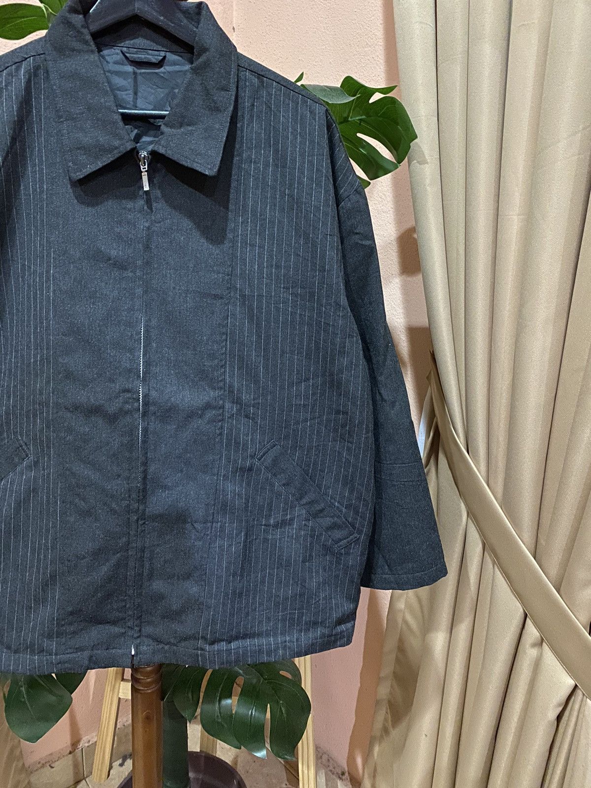 Japanese Brand Vintage Section Spinash Homme Pinstripe Zip Jacket – Classic Size US XXL / EU 58 / 5 - 4 Thumbnail