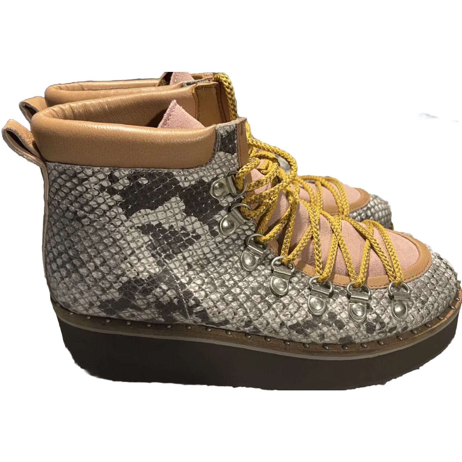Free People Free People Durango Hiker Boots Snake Pattern Boots Sz 36 (US 6) - Womens Size US 6 / IT 36 - 3 Thumbnail