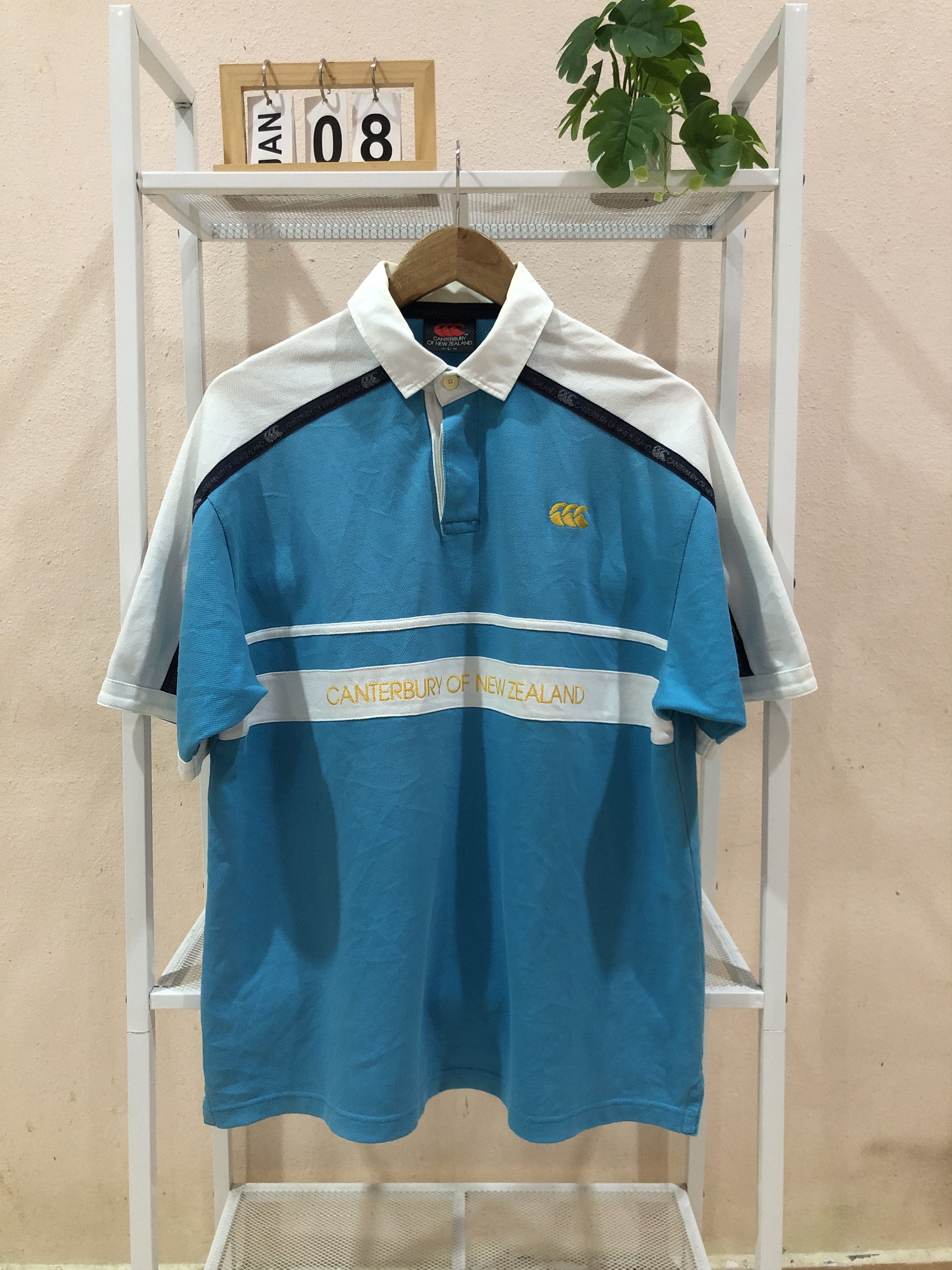 Canterbury of New Zealand Vintage Canterbury Embroidery Logo Polo Jersey Size US L / EU 52-54 / 3 - 1 Thumbnail