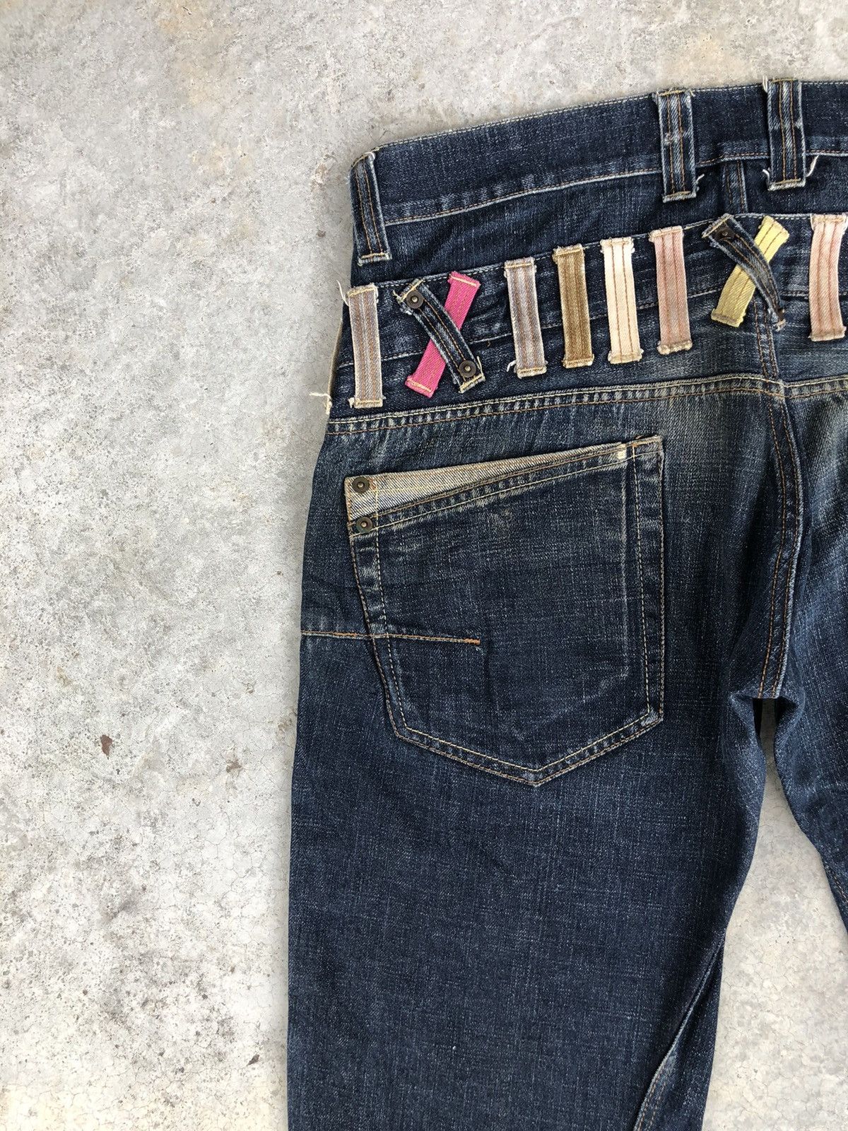 Hysteric Glamour Japanese Dominate Handcrafted Double Waist Distressed Jeans Size US 33 - 9 Thumbnail