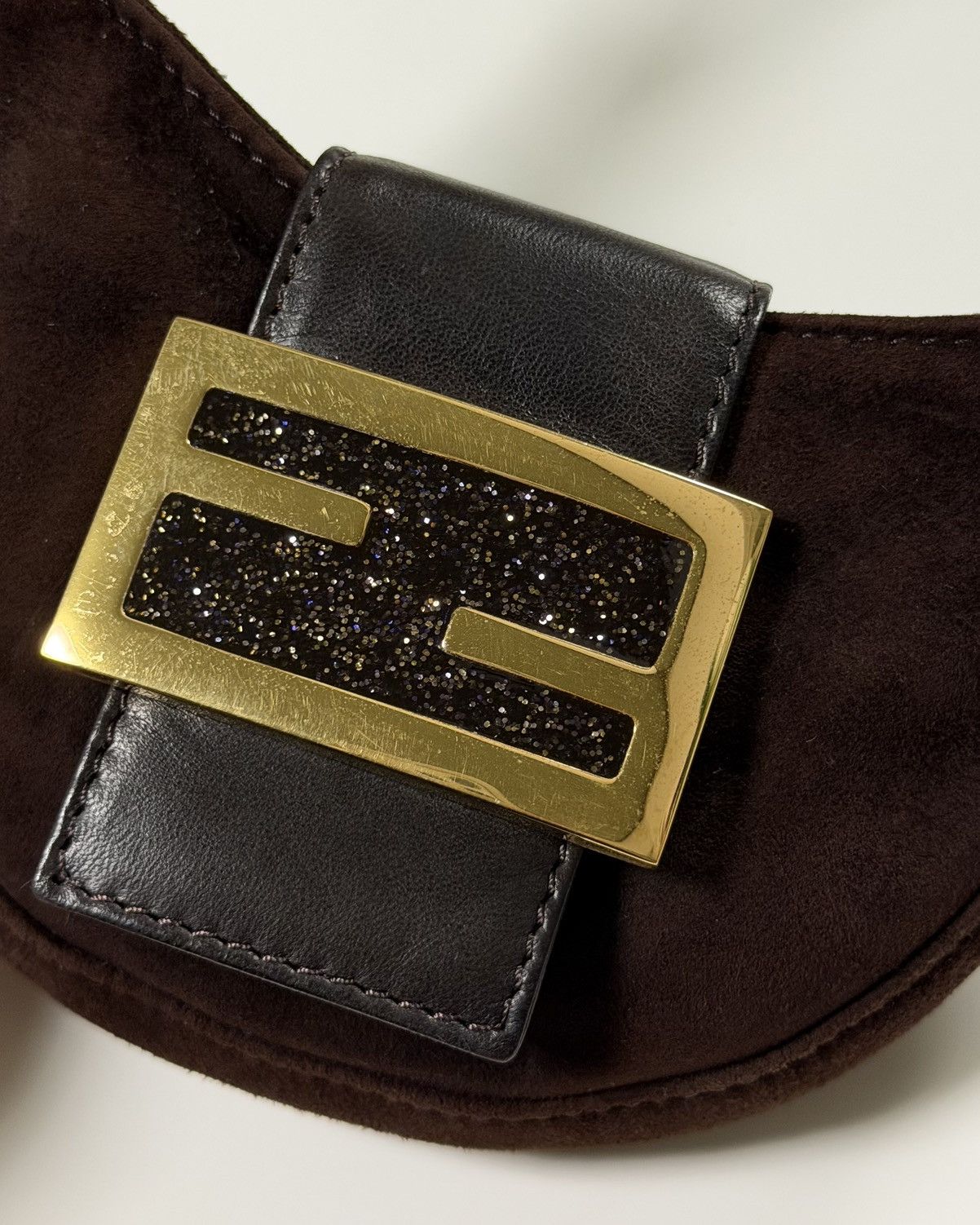 Fendi FENDI Spring Summer 1999 Suede & Leather Mini Croissant Bag Size ONE SIZE - 5 Thumbnail