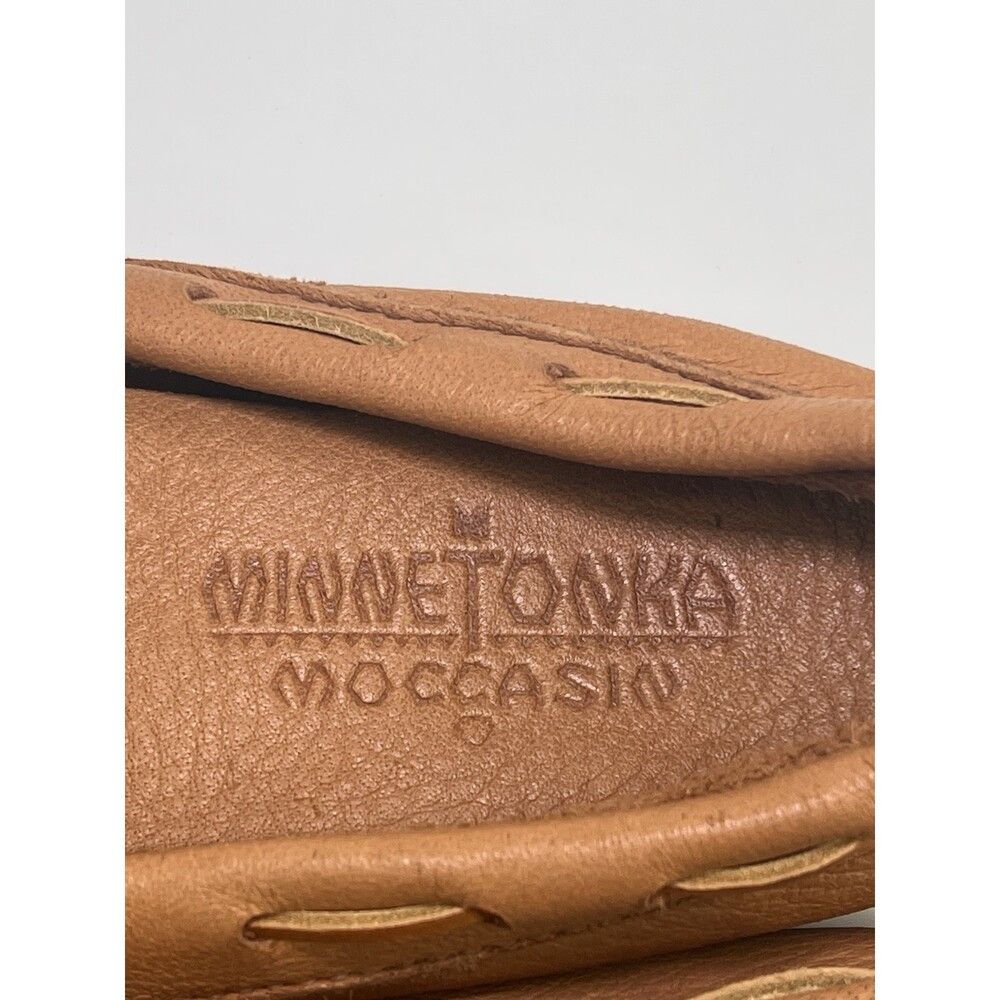 Minnetonka Minnetonka Moccasin Moose Hide Leather Driver Tan Handmade Size US 6.5 / IT 36.5 - 6 Thumbnail