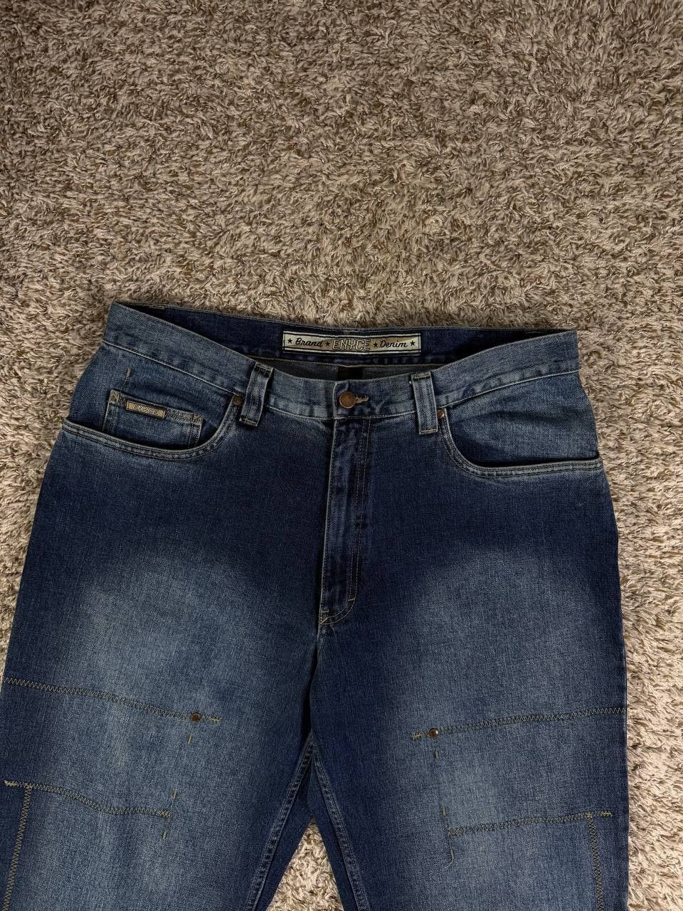 Enyce ENYCE Baggy Jeans Y2K Hip Hop Panel Seam Faded Denim Size US 36 / EU 52 - 3 Thumbnail