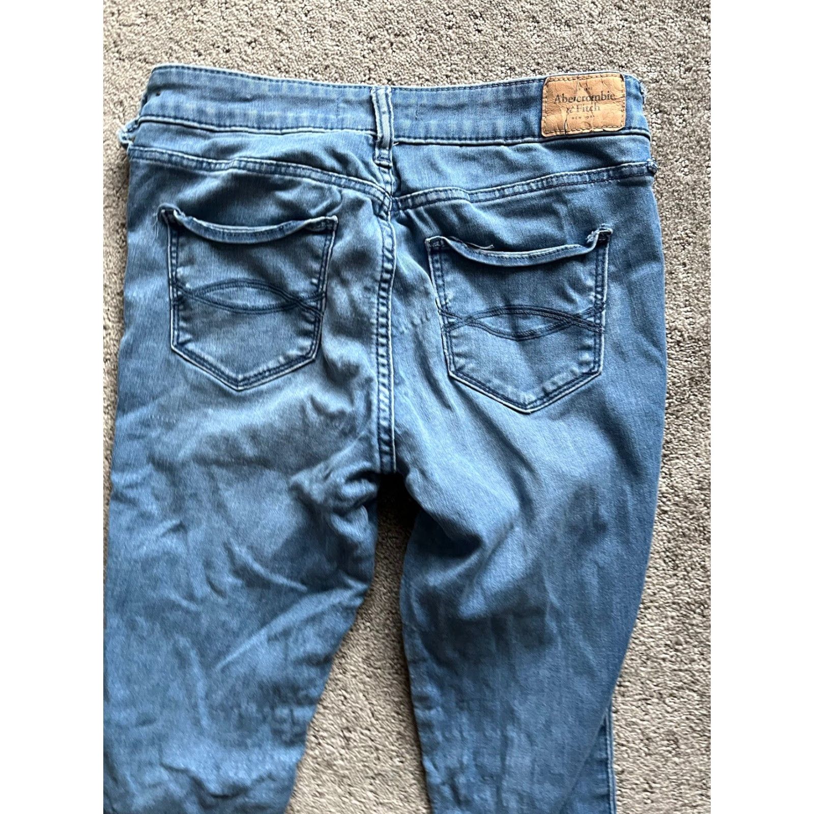 Abercrombie & Fitch Abercrombie & Fitch Jeans Womens 4 Regular Denim Ankle 27x29 Blue Slim 5-Pocket Distressed Modern Medium Rise Size 27" / US 4 / IT 40 - 4 Thumbnail