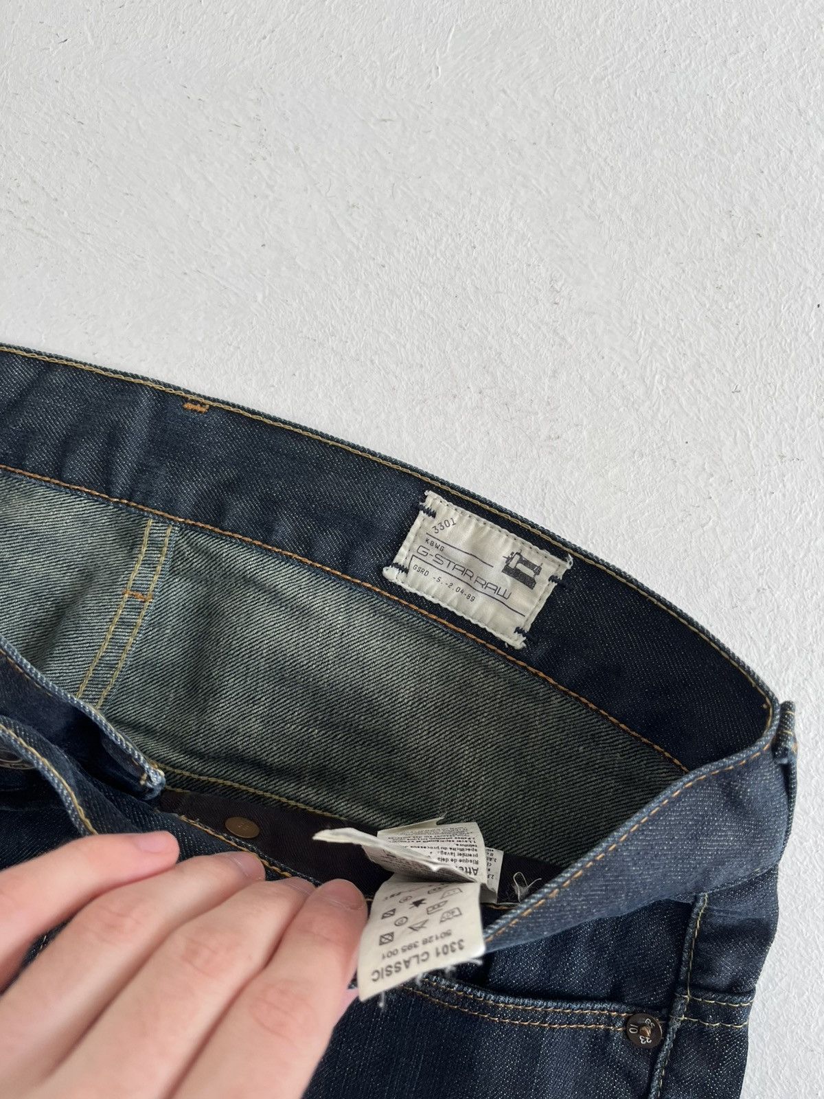 G-Star Vintage G Star Raw navy denim jeans y2k edwin style Size US 32 / EU 48 - 5 Thumbnail