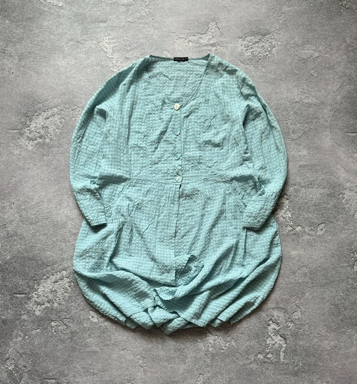 Vintage Grizas S silk long dress 👗 button up long sleeve relaxed Size S / US 4 / IT 40 - 1 Thumbnail