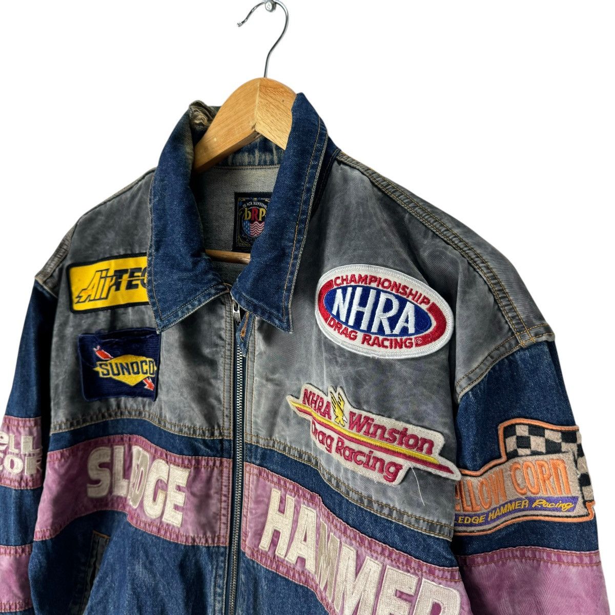 YELLOW CORN ☀️YELLOW CORN DEMIM SLEDGE HAMMER RACING TEAM JACKET Size US M / EU 48-50 / 2 - 6 Thumbnail