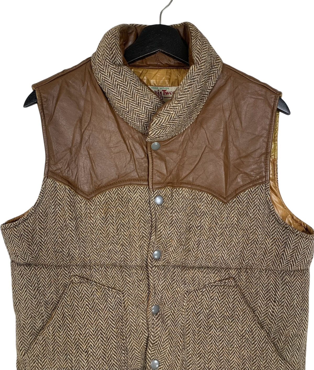 Designer × Harris Tweed Vintage Harris Tweed Designer Luxury Herringbone Vest Size US M / EU 48-50 / 2 - 3 Thumbnail