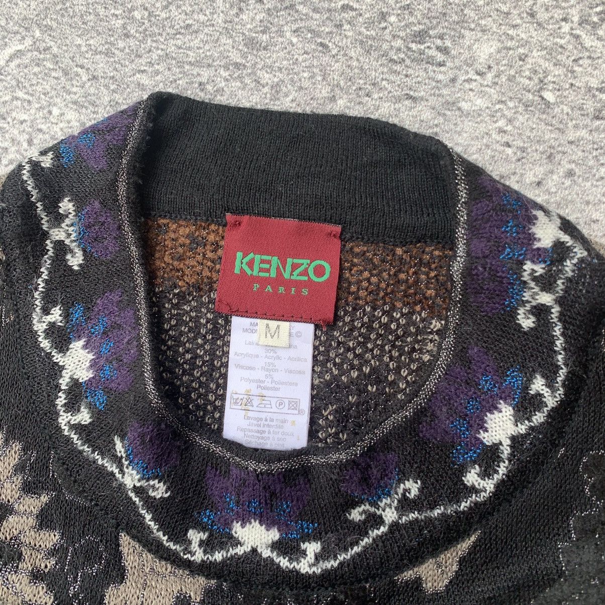 Kenzo Kenzo jacquard floral Wool Knit Size M / US 6-8 / IT 42-44 - 6 Thumbnail